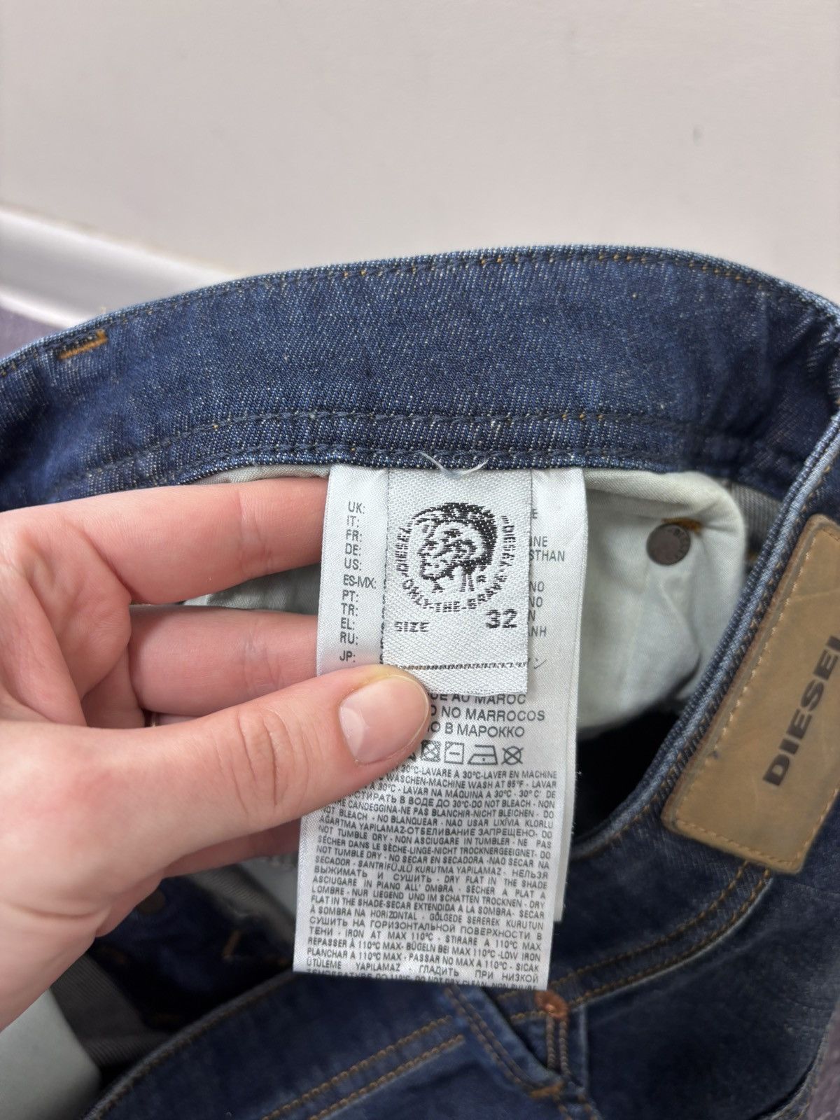 Diesel Diesel Larkee NWT Regular Straight Ripped Blue Denim Jeans Size US 32 / EU 48 - 12 Thumbnail