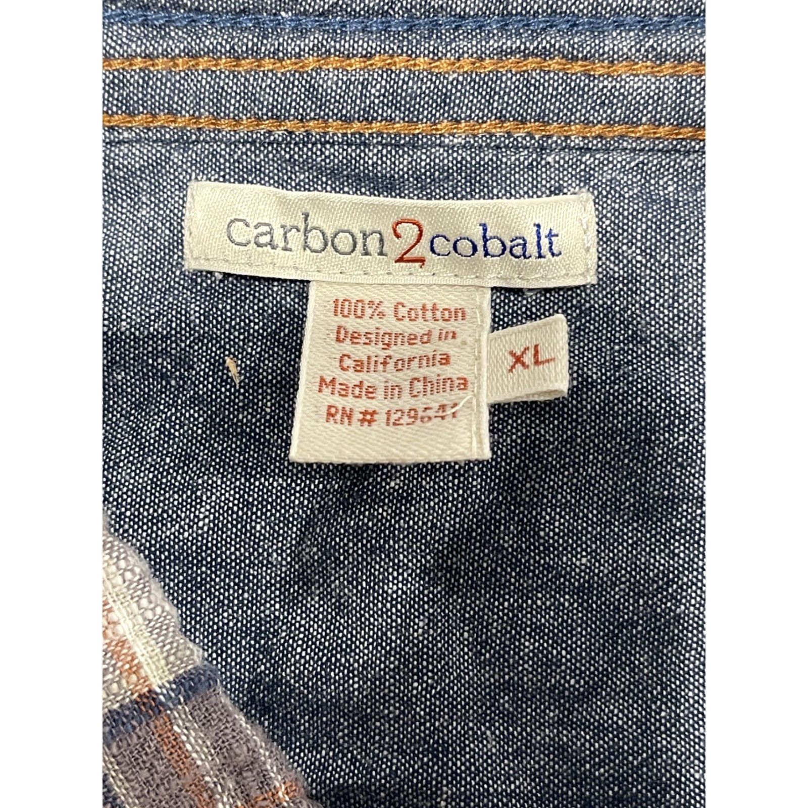 Carbon2Cobalt Carbon 2 Cobalt Shirt Plaid Long Sleeve Button-Up XL Mens Multicolor Size US XL / EU 56 / 4 - 4 Thumbnail
