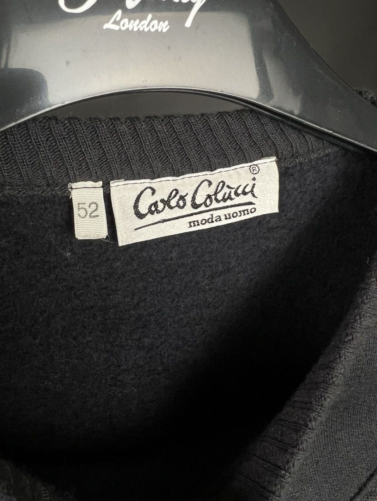 VTG sweater Carlo Colucci Moda Uomo black with a pattern