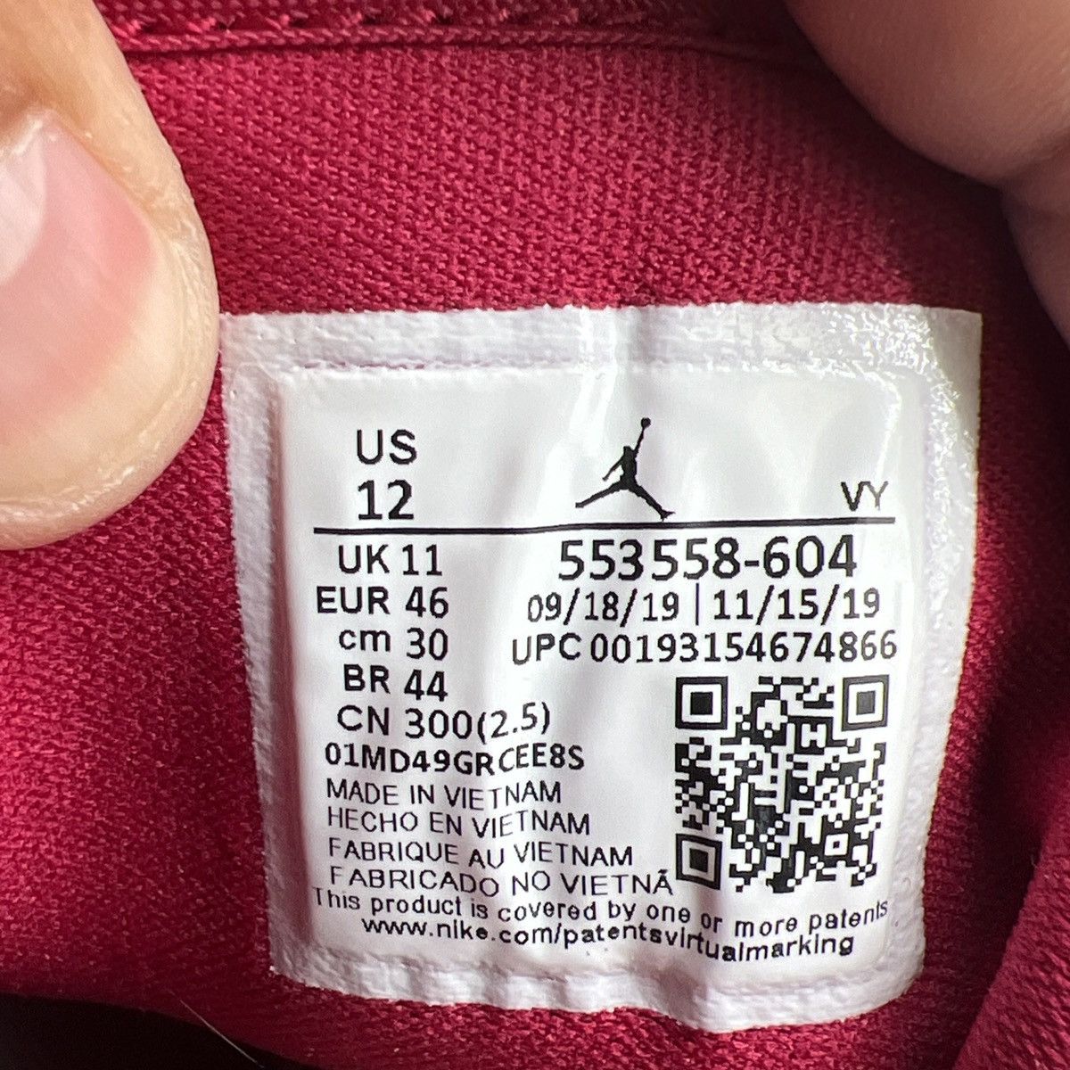 Nike Air Jordan 1 low noble red Size US 12 / EU 45 - 9 Thumbnail