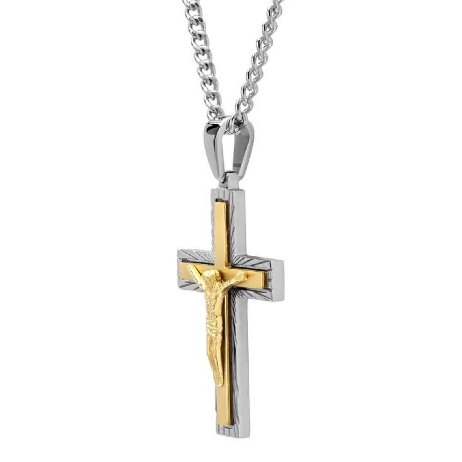 Other Crucifix Men's Stainless Steel Cross Pendant Size ONE SIZE - 2 Thumbnail