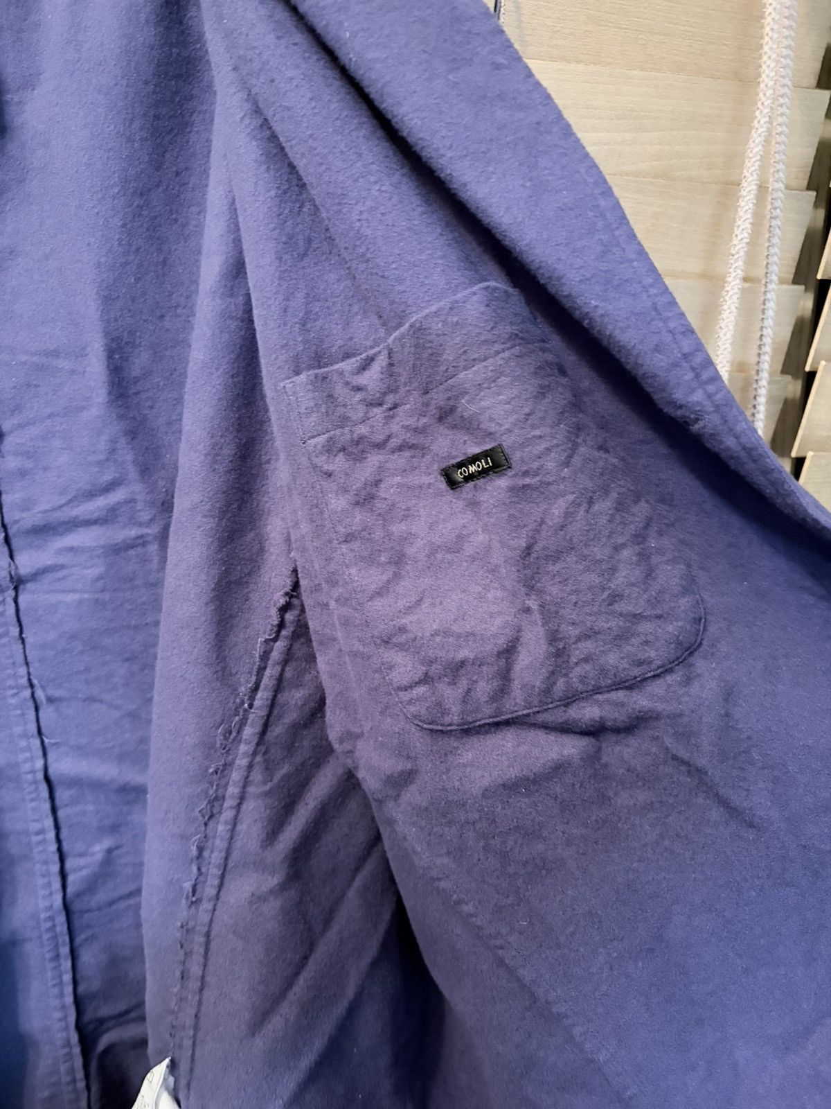Comoli [2] Comoli 25aw cotton flannel jacket royal blue Size US L / EU 52-54 / 3 - 7 Thumbnail