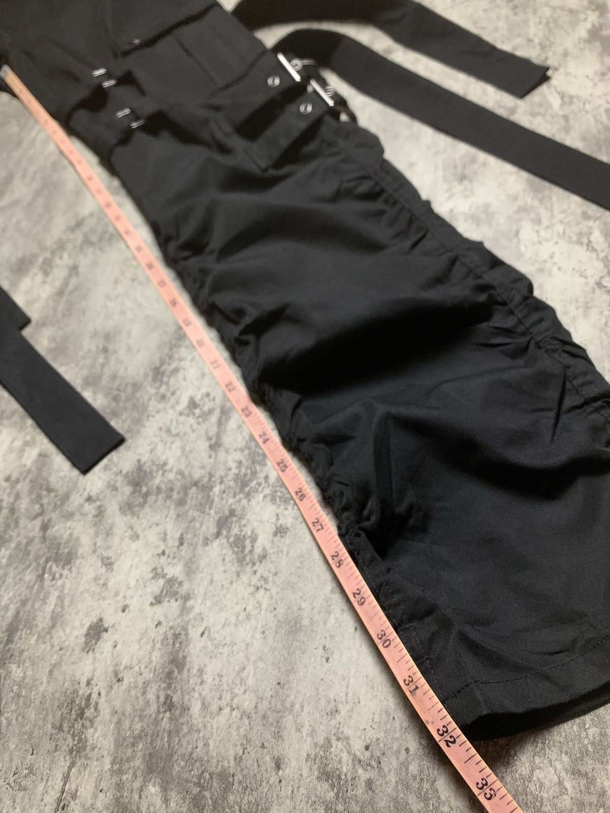 14th Addiction Y2K Kui Black Bondage Cargo Multi Pocket Pants Vkei Style Size US 30 / EU 46 - 12 Thumbnail