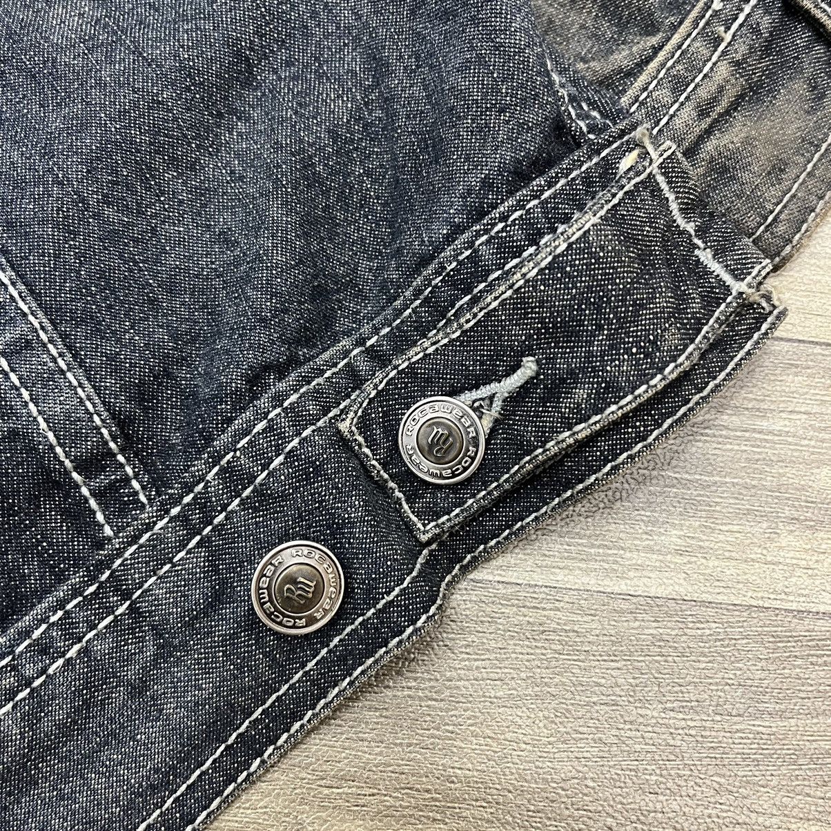 Rocawear × Vintage Vintage Y2K Rocawear Big Logo Black Wash Denim Jacket Size US XXL / EU 58 / 5 - 6 Thumbnail