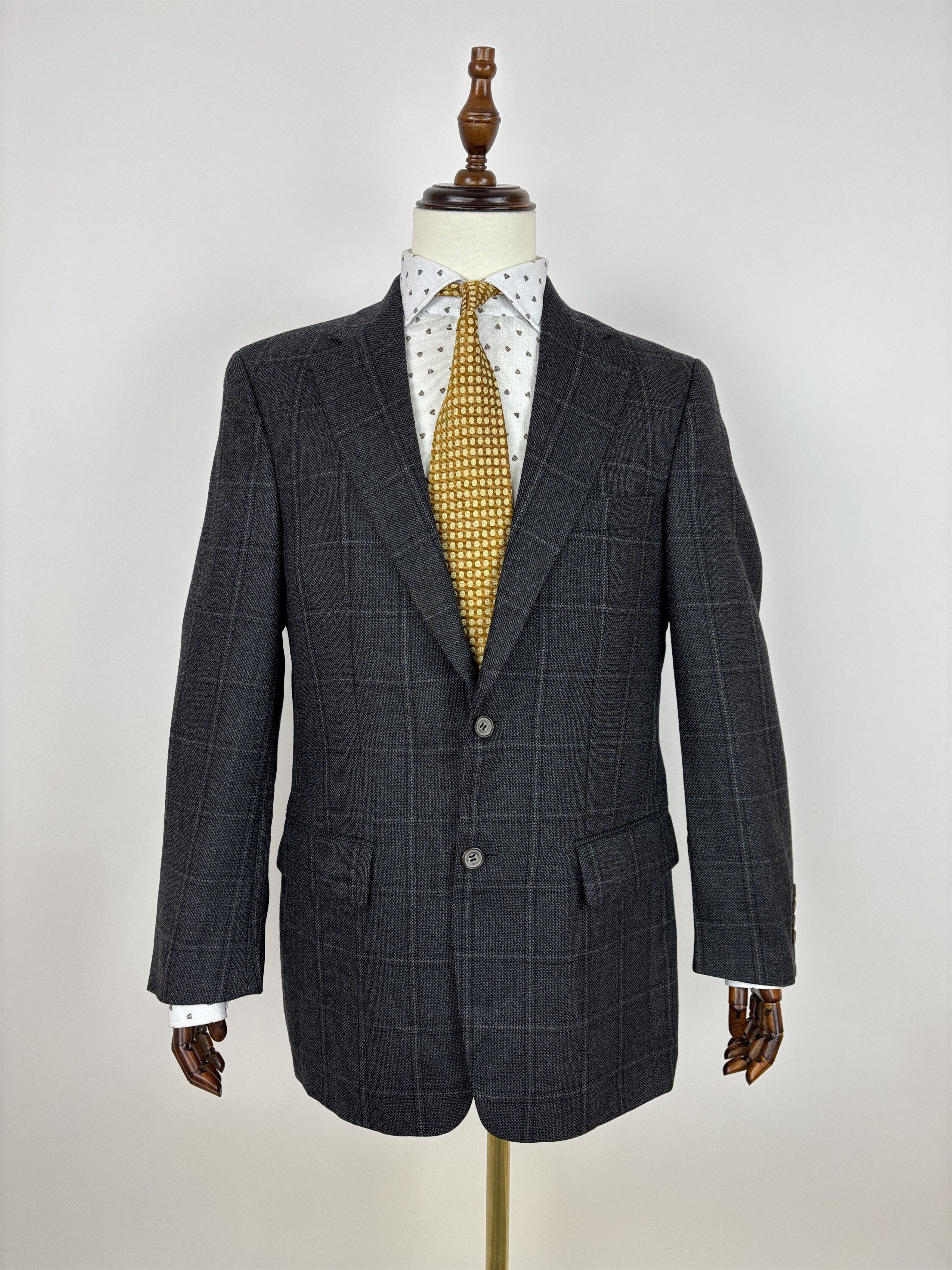 Other Mario Barutti x Cashalana Wool Cashmere Blend Check Blazer Size 38R - 1 Thumbnail