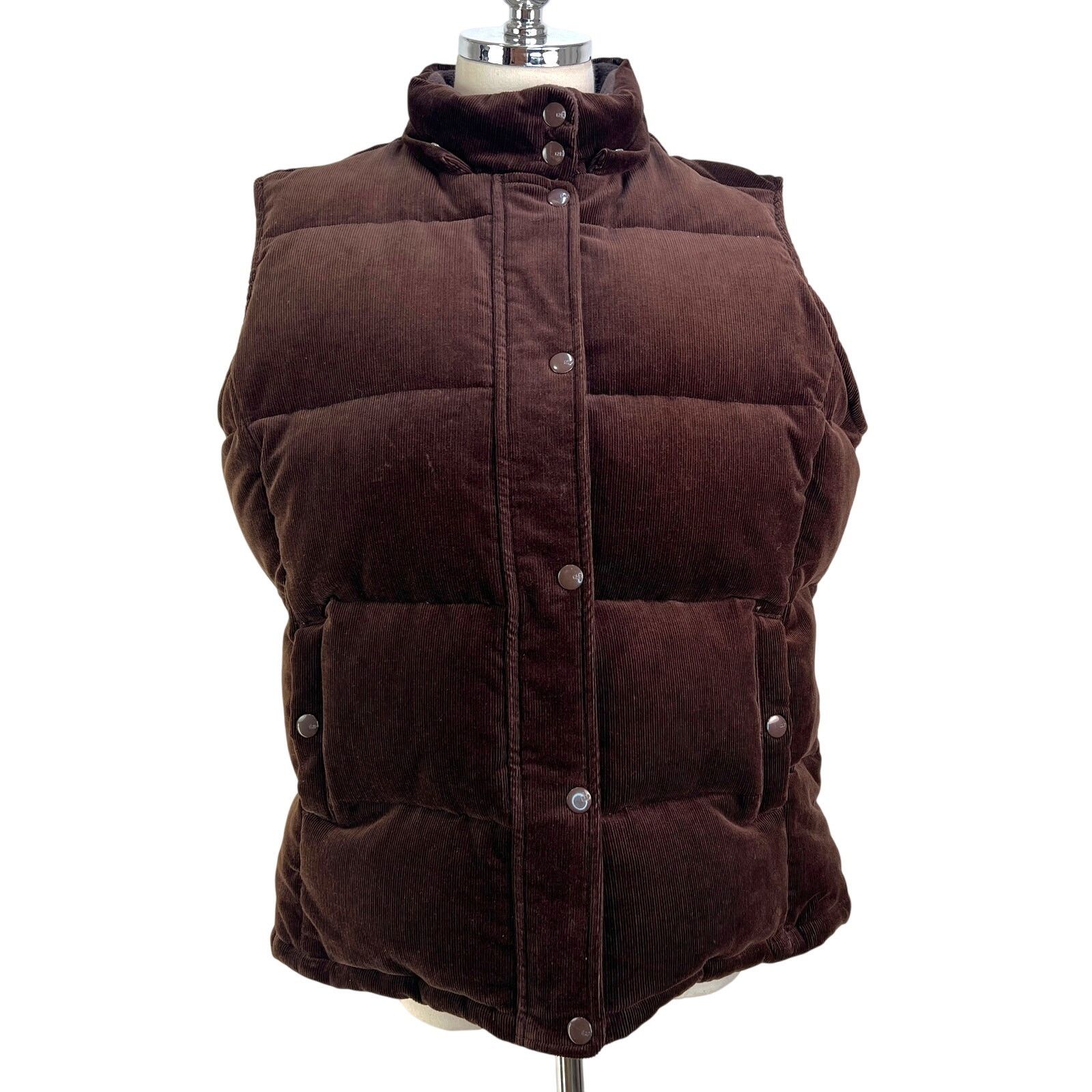Gap Vintage Y2K GAP Corduroy Down Puffer Vest Brown Size XL / US 12-14 / IT 48-50 - 1 Thumbnail