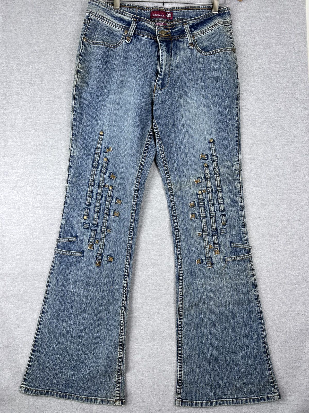 Vintage Daniel Jeans Y2K Flared Jeans 30x31 Bootcut Flared Western Size 30" / US 8 / IT 44 - 3 Thumbnail