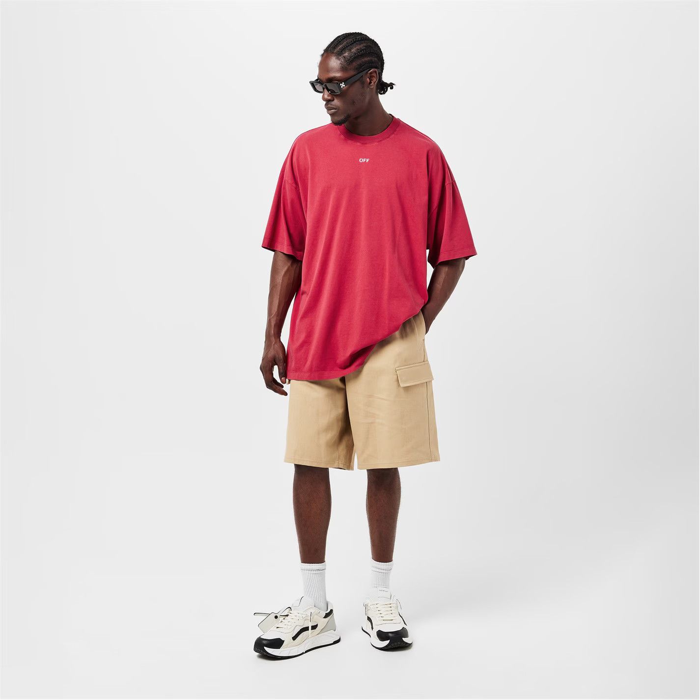 Off-White o1g2r1mq0226 St Matthew Oversized T-Shirt In Red Size US L / EU 52-54 / 3 - 5 Thumbnail