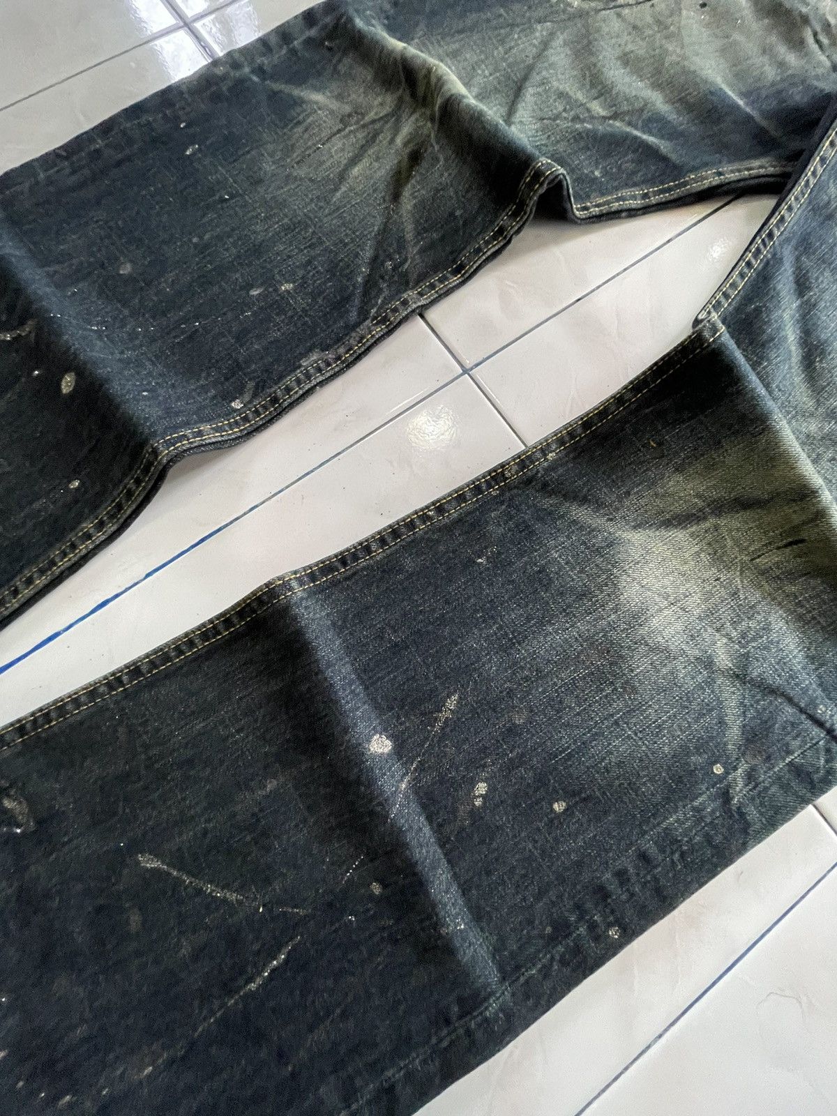 If Six Was Nine Shredded Studded Distressed Painter Japanese Brand Jeans Size US 32 / EU 48 - 8 Thumbnail
