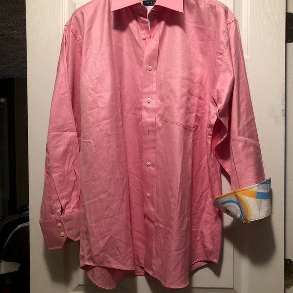 Ted Baker TED BAKER LONDON MEN'S NEW COTTON DRESS SHIRT SZ:16.5/32-33 Size US L / EU 52-54 / 3 - 2 Thumbnail