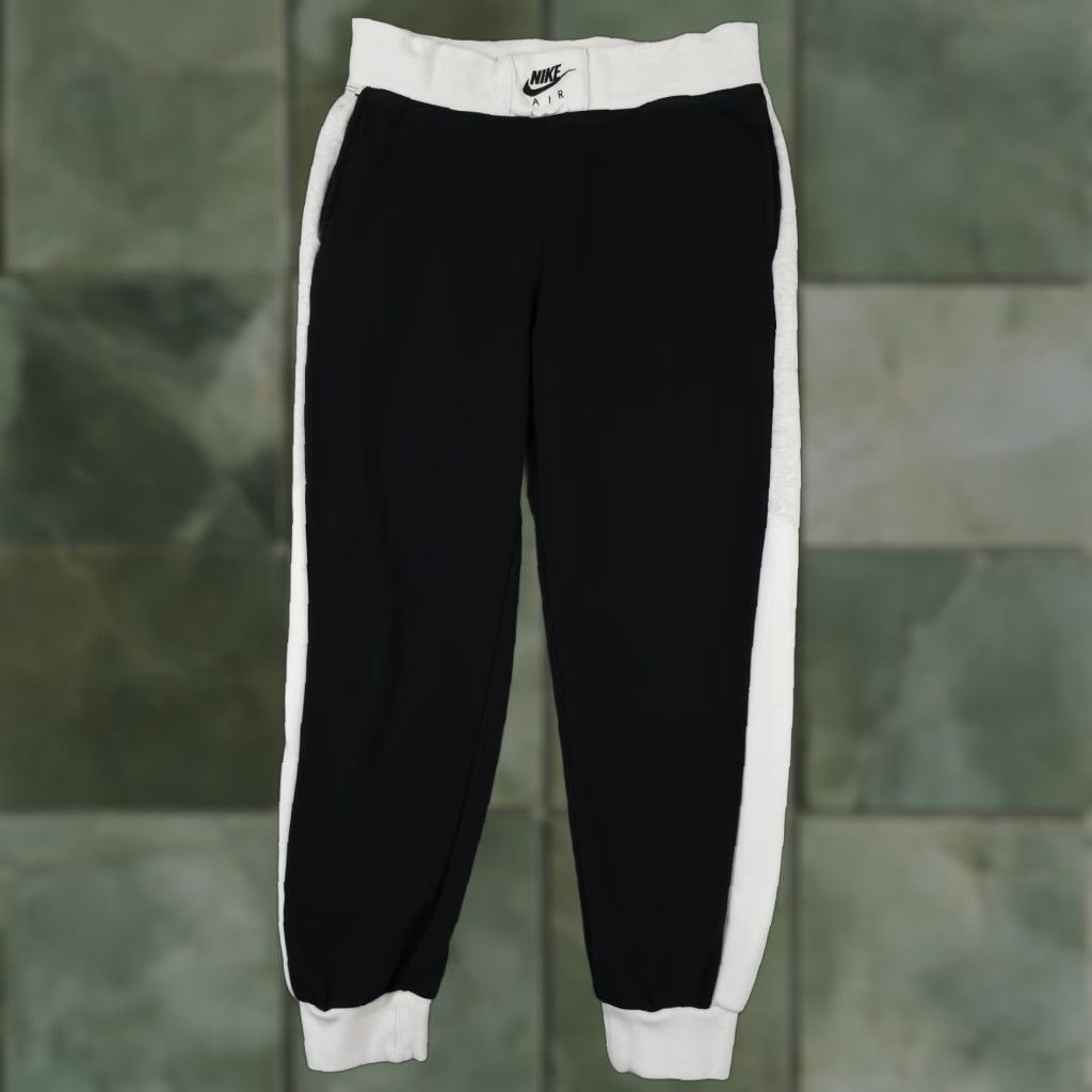 Nike Nike Air Pants Womens Medium Black White Gray Colorblock Jogger Tapered Ankle Sportswear Size 32" / US 10 / IT 46 - 1 Thumbnail