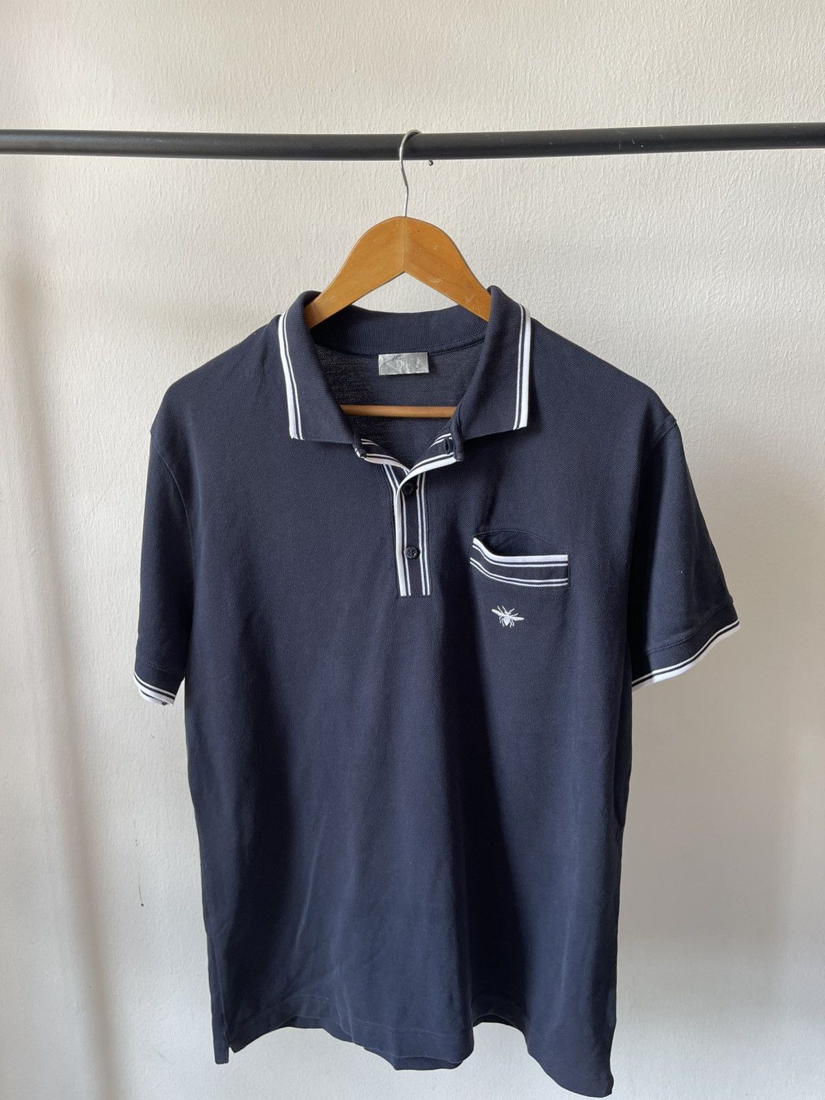 Hedi Slimane Dior Homme Bee Polo Tee 10 Size US L / EU 52-54 / 3 - 2 Thumbnail