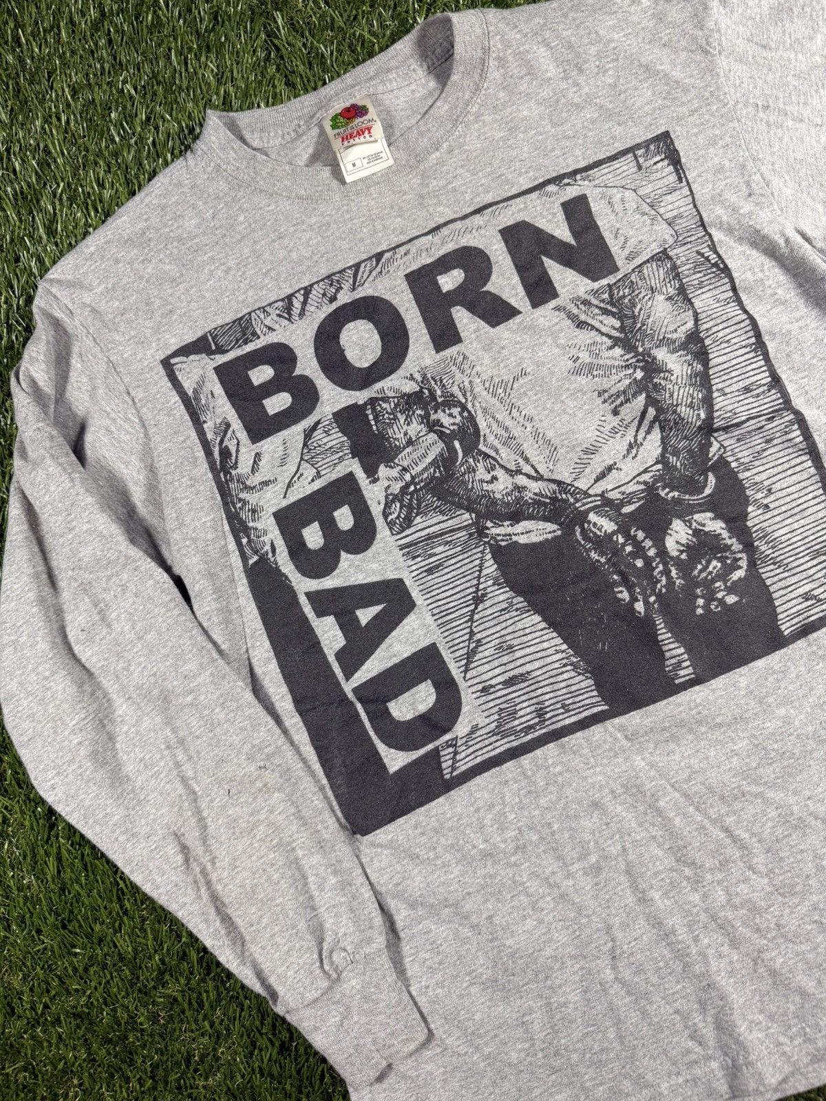 Vintage Vintage Y2k Born Bad Grunge Band Art Style Long Sleeve Tee Size US M / EU 48-50 / 2 - 2 Thumbnail