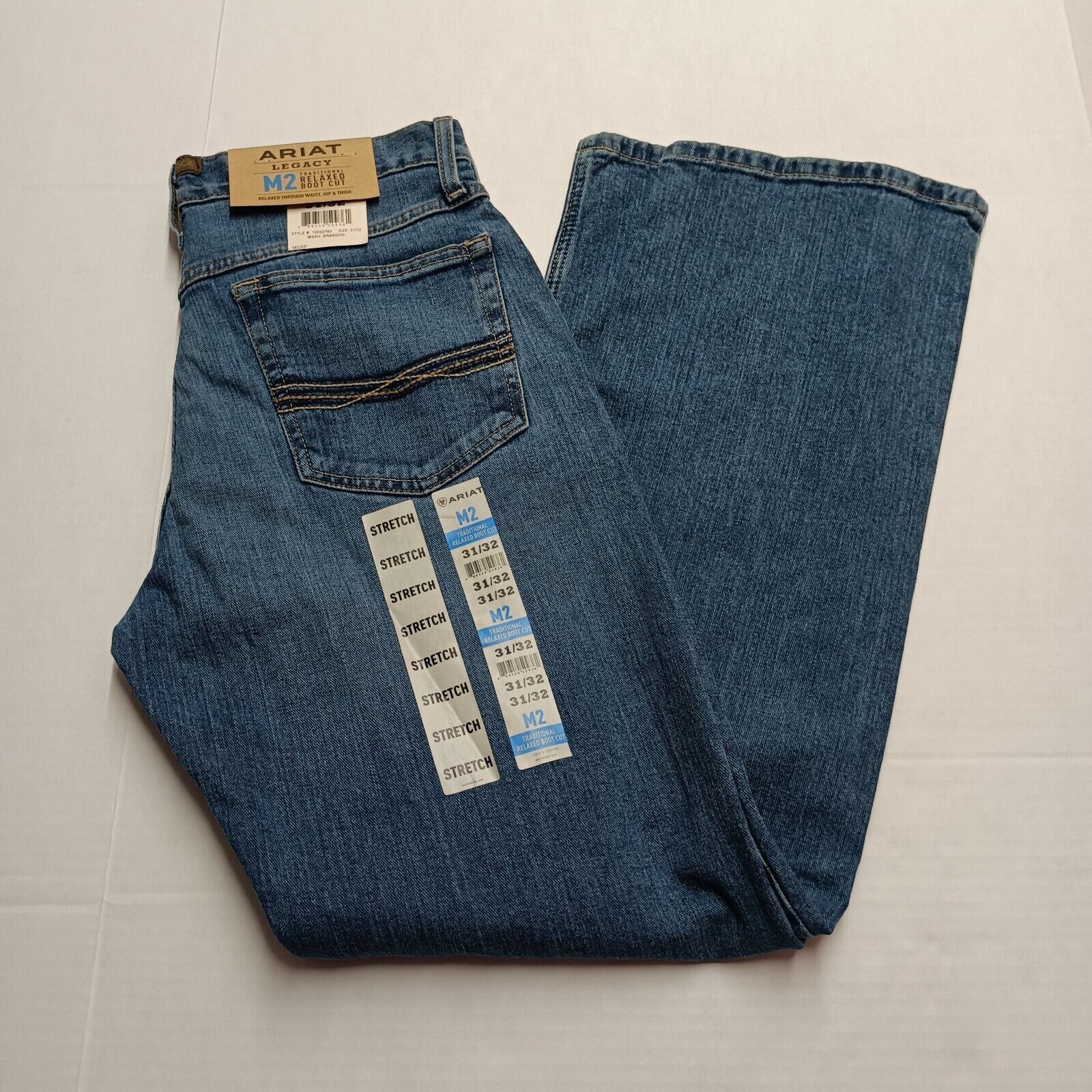 Ariat Ariat M2 Brandon Relaxed Boot Cut Jeans Men's 31x32 Blue Size US 31 - 1 Thumbnail