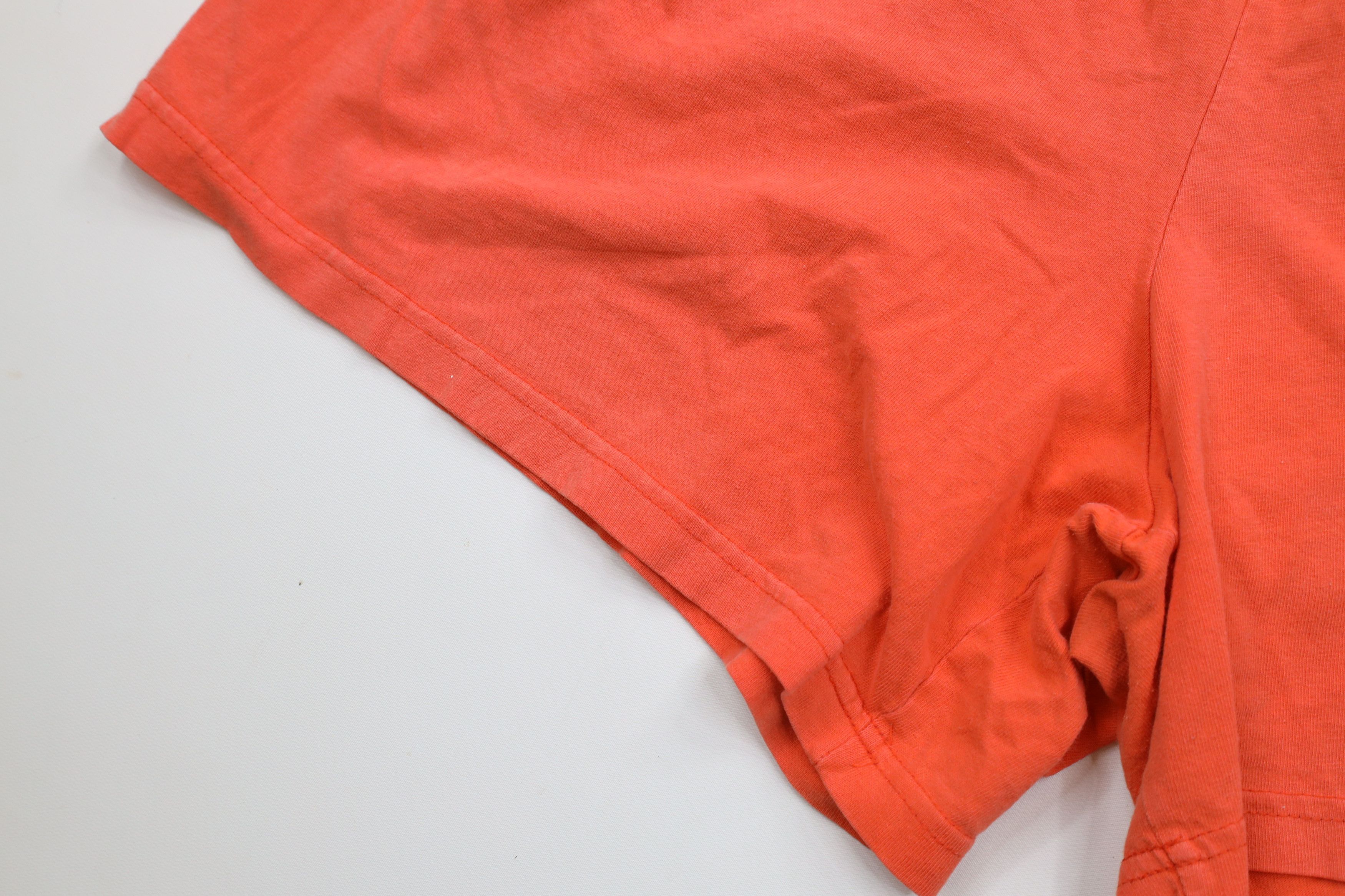 Disney × Vintage Vintage 90s Disney Mickey Mouse Shorts Orange Cotton USA Size 32" / US 10 / IT 46 - 7 Thumbnail