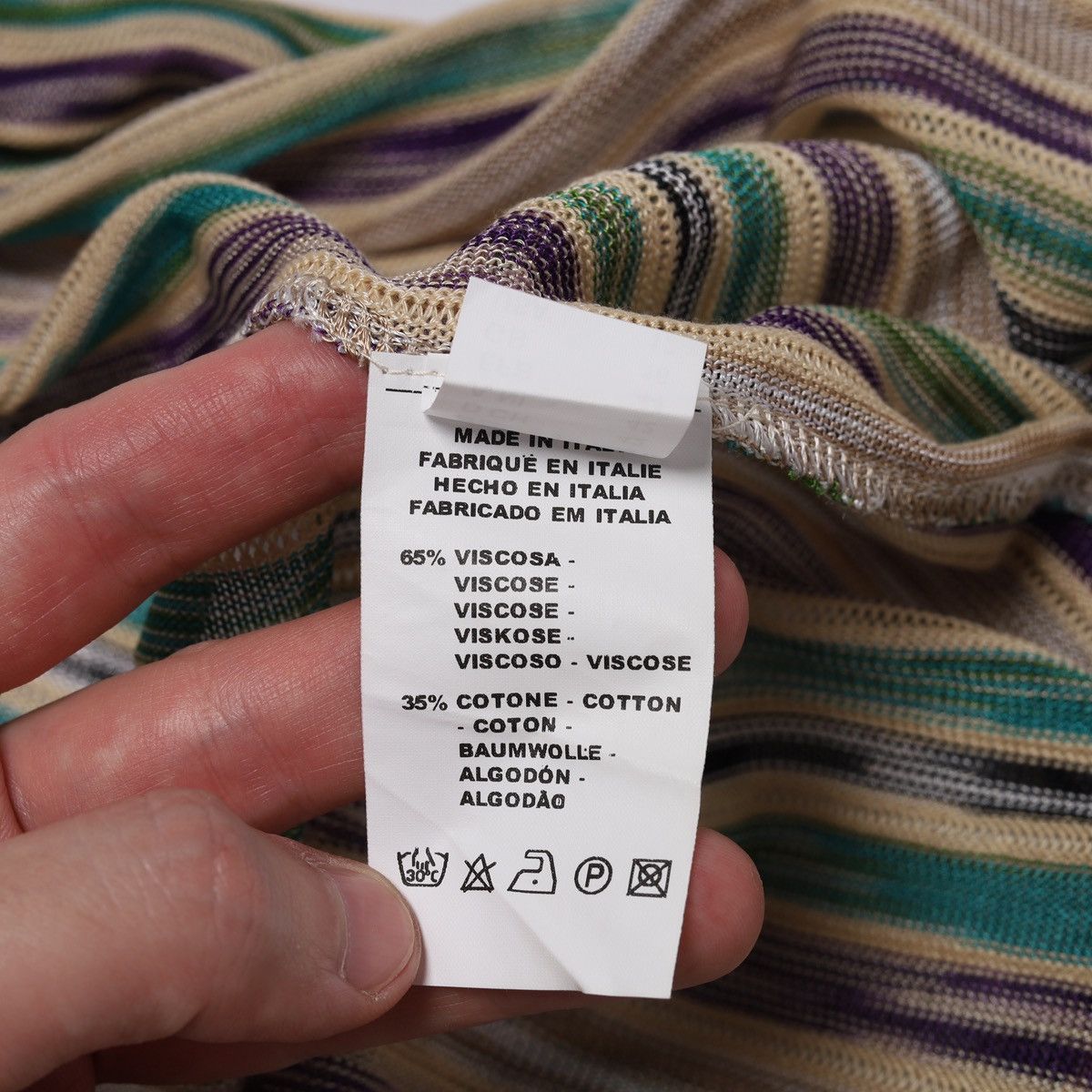 Missoni Missoni Multicolor Viscose Cotton Striped Long Cardigan Dres Size XL / US 12-14 / IT 48-50 - 17 Thumbnail