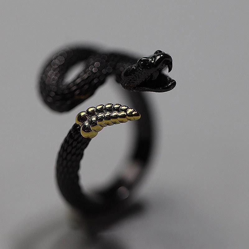 Jewelry Snake New Trend Jewelry Rings Open Chrome Ring (Size 7-13) Size ONE SIZE - 6 Thumbnail