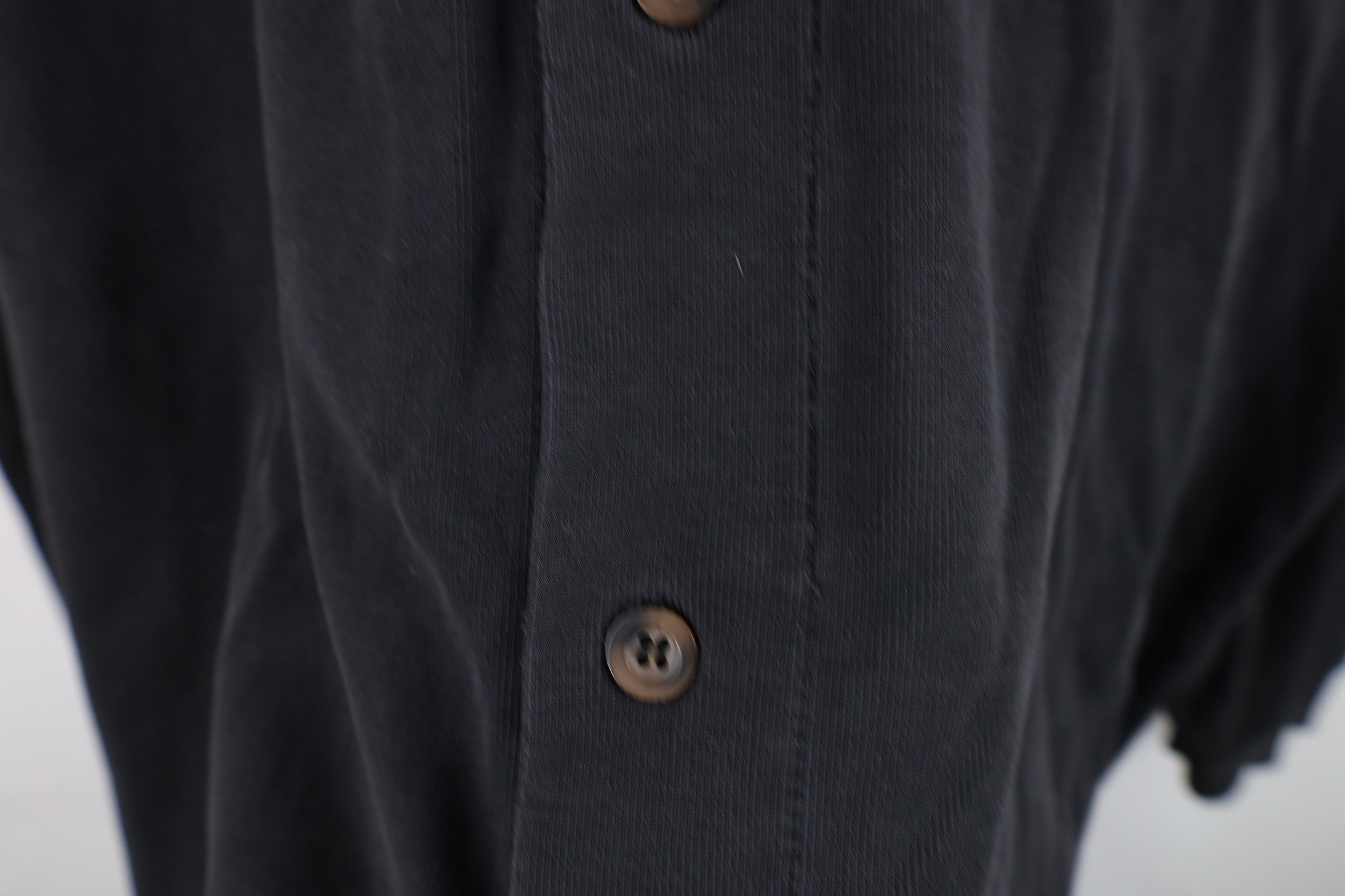 Gap Vintage 90s Gap Heavyweight Ribbed Knit Button Shirt Black Size US XL / EU 56 / 4 - 8 Thumbnail