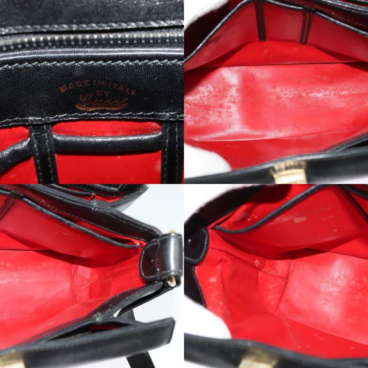 Gucci GUCCI Shoulder Bag Leather Black Gold Size ONE SIZE - 11 Thumbnail