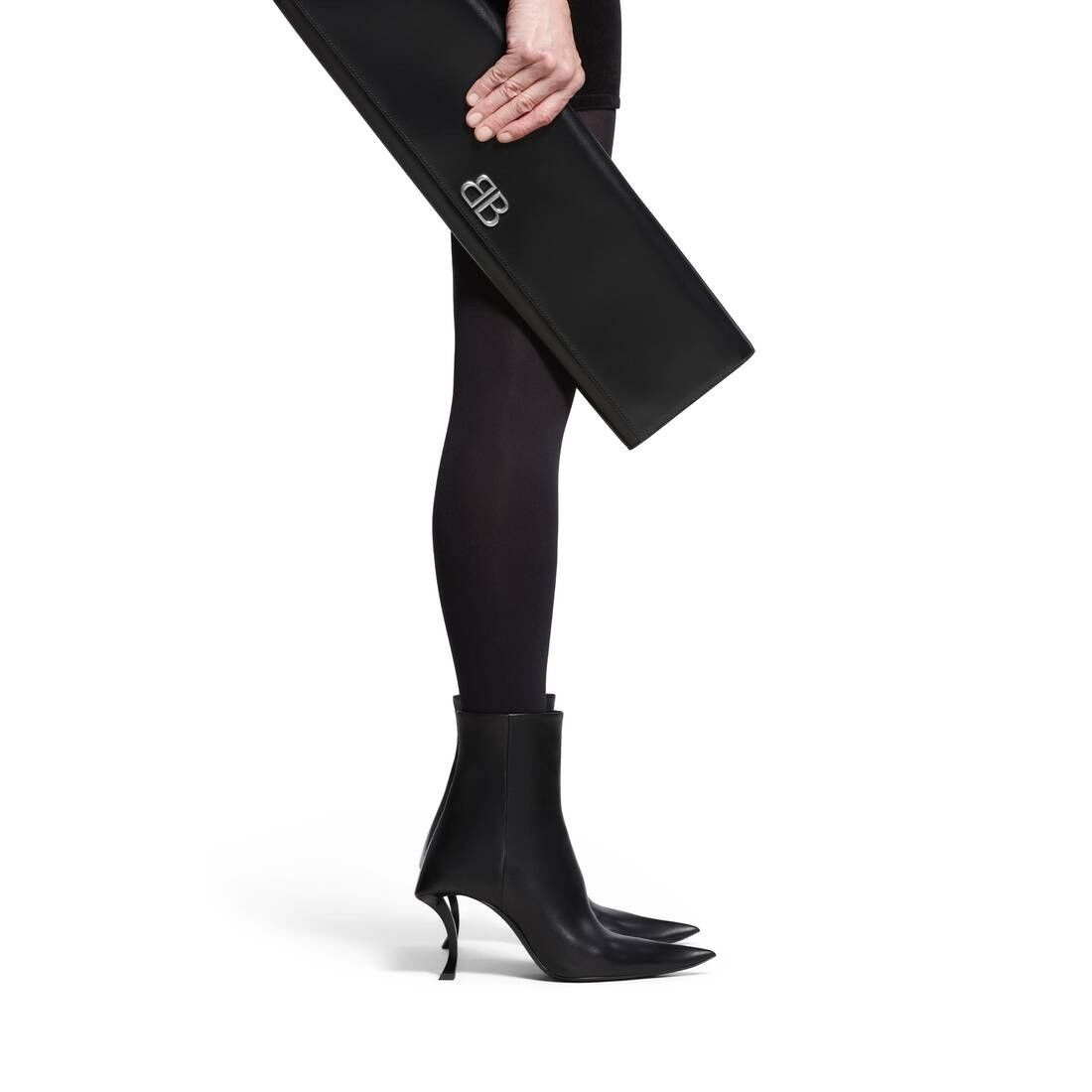 Balenciaga o1mt1gz0325 Hourglass 100mm Booties in Black Size US 8 / IT 38 - 8 Thumbnail