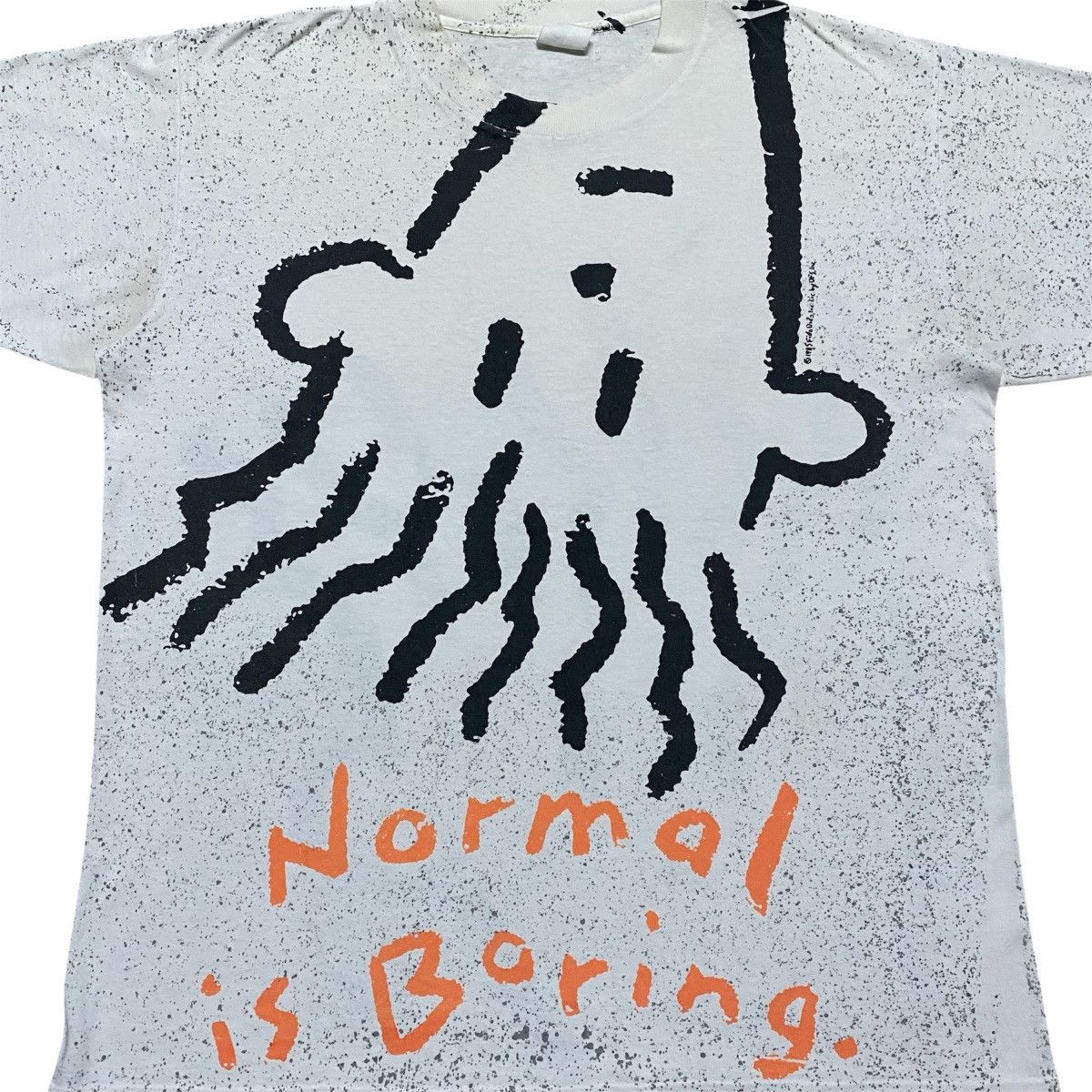 Cartoon Network Rare‼️🔥Vintage Fido Dido "Normal Is Boring" Over Print Shirt Size US M / EU 48-50 / 2 - 5 Thumbnail