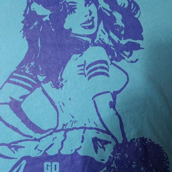 Sports Specialties × Vintage 'GO BRONCOS!' NwOT on Canvas Bella Blue XL T Shirt 👕 Size US XL / EU 56 / 4 - 3 Thumbnail