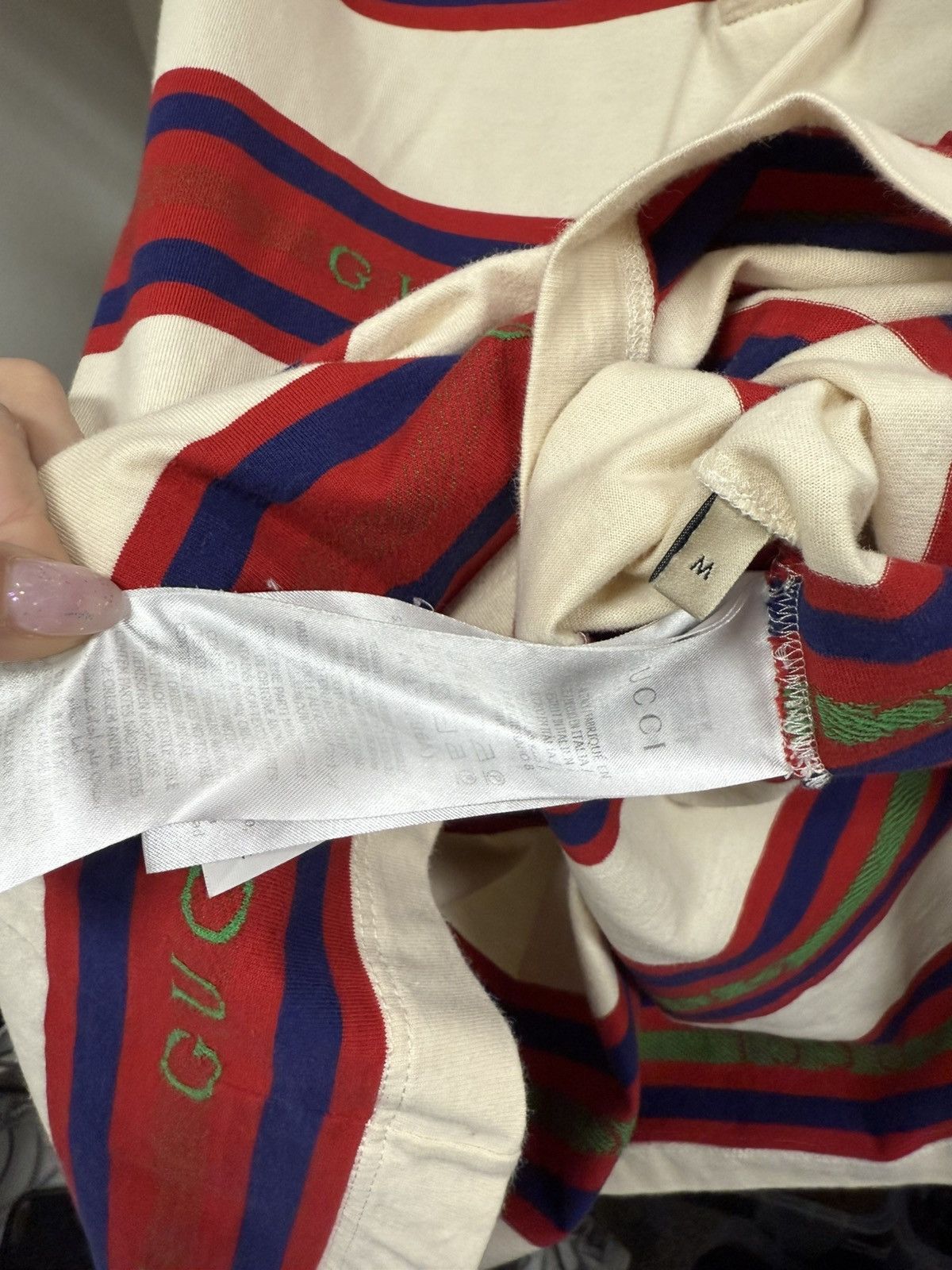 Gucci Gucci Striped Polo Shirt Beige Red Medium Size US M / EU 48-50 / 2 - 6 Thumbnail