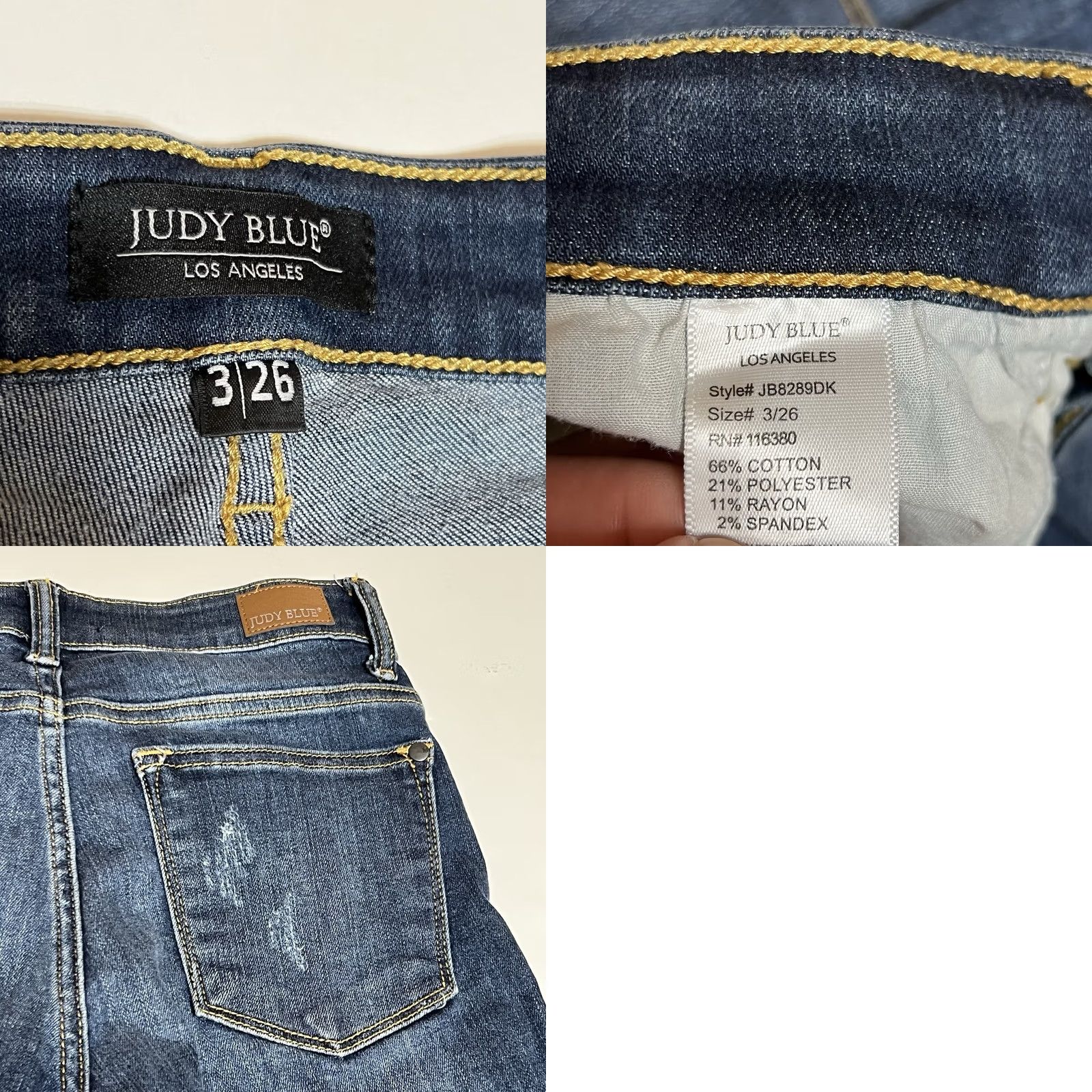 Denime Judy Blue Jeans Relaxed Fit Distressed 5-Pocket Denim Straight Size 26" / US 2 / IT 38 - 8 Thumbnail