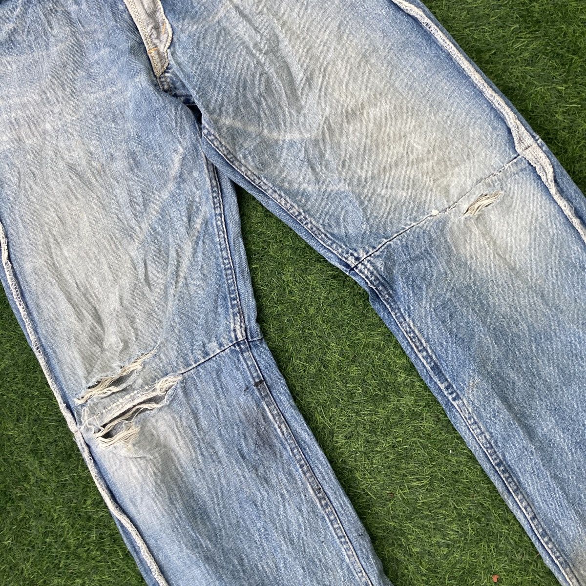 If Six Was Nine × Japanese Brand BLUE WAY DISTRESSED JEANS Size US 32 / EU 48 - 4 Thumbnail