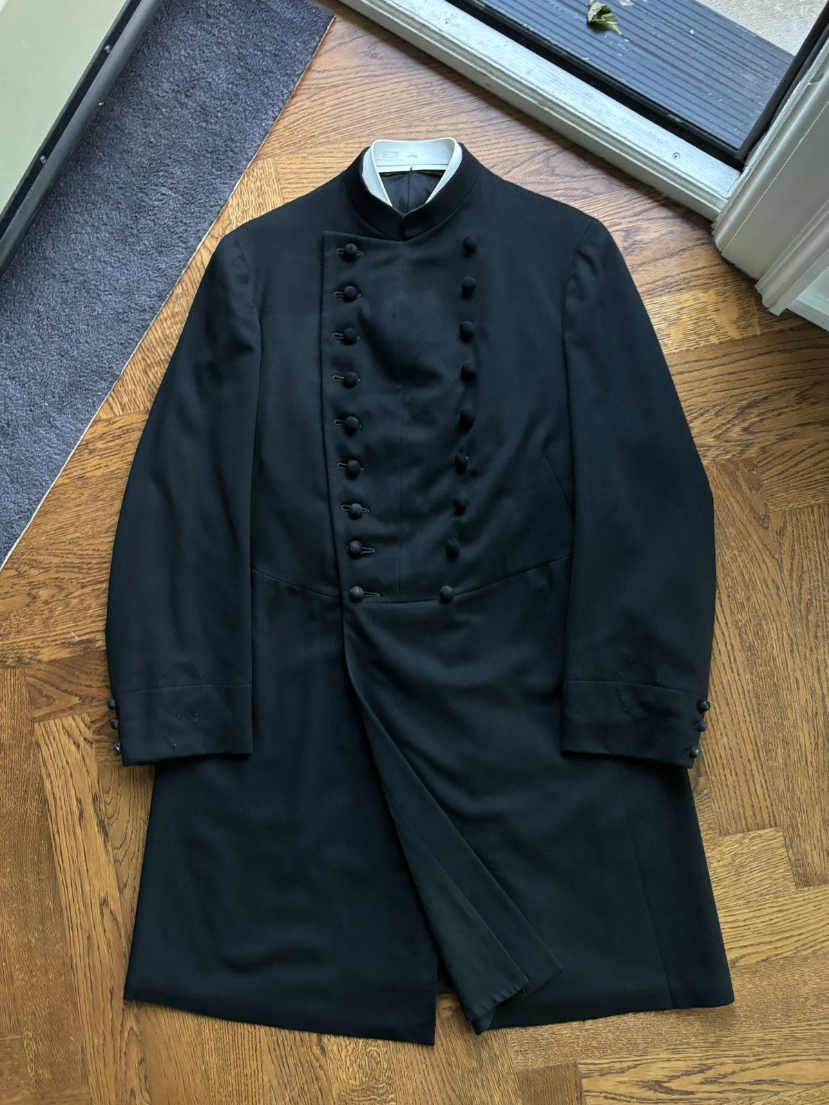 Vintage 1920s Wool Coat Antique Peacoat Greatcoat True Vintage Wool Size US M / EU 48-50 / 2 - 2 Thumbnail
