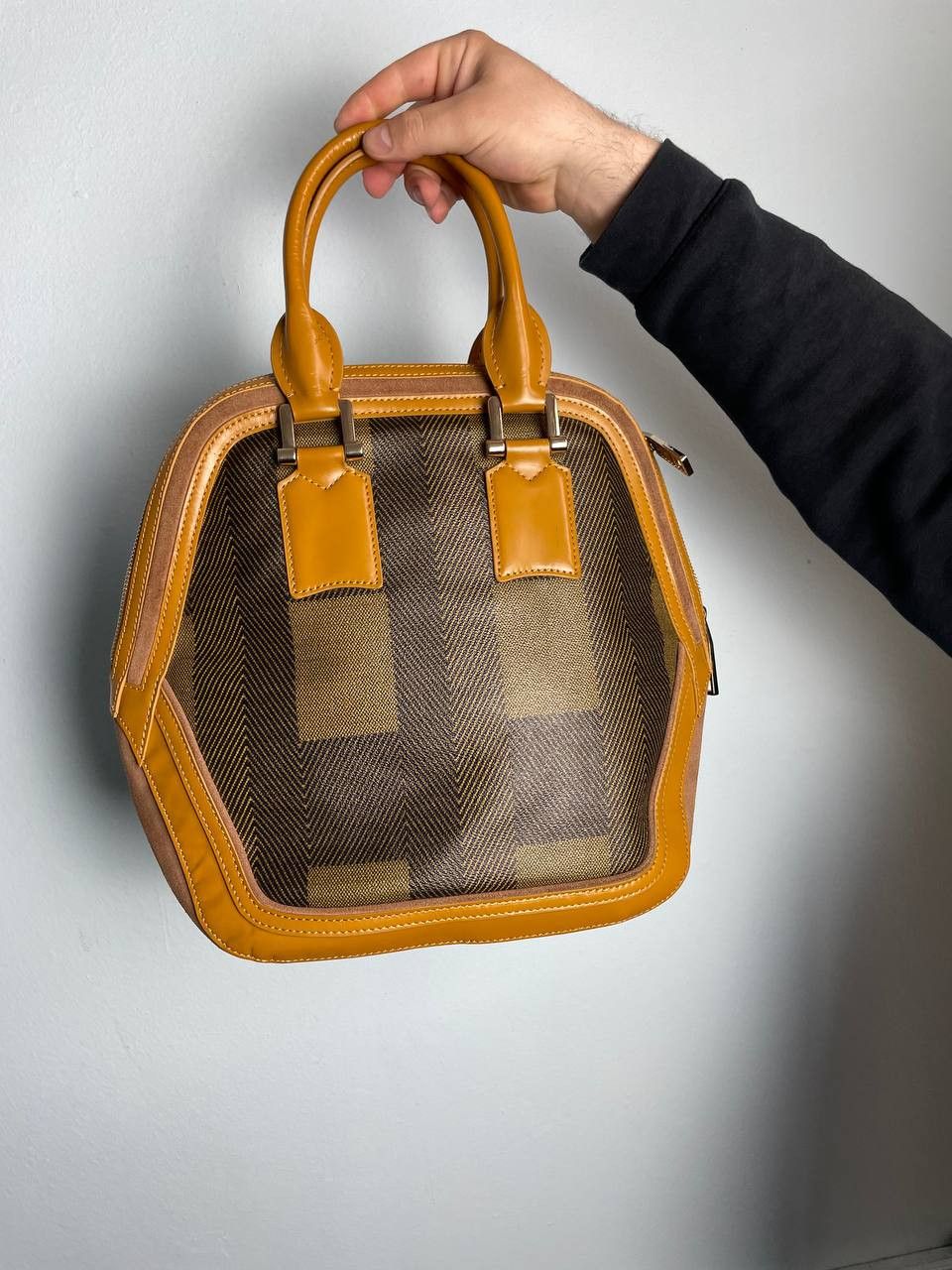 Burberry × Designer Burberry Brown Coated Canvas/Nubuck and Leather Satchel Size ONE SIZE - 1 Thumbnail