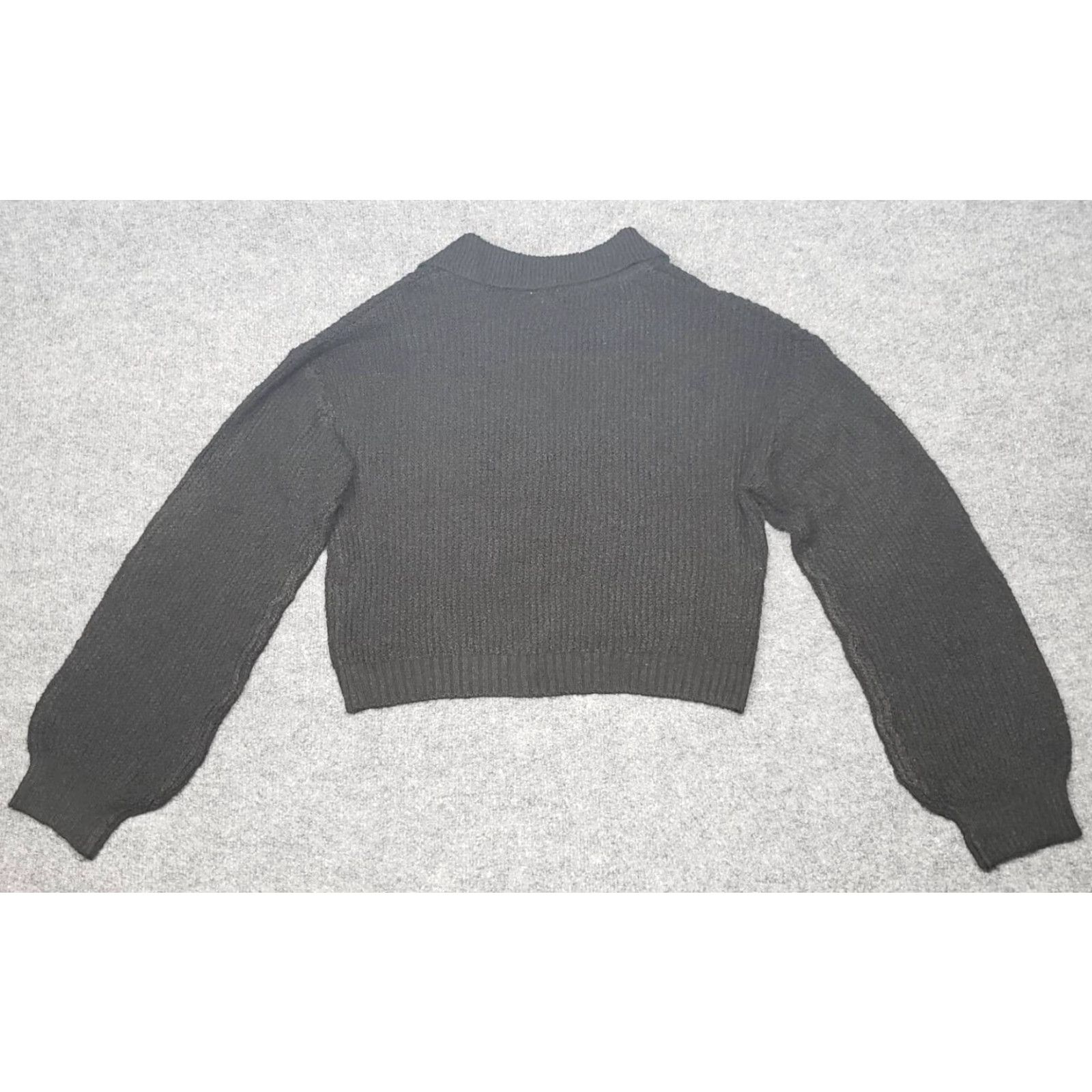 Vintage **Women's M Black Long Sleeve Collar Ribbed Knit Pullover New** User: **Black Women's M Long Sleeve Collar Ribbed Knit Pullover New** Size M / US 6-8 / IT 42-44 - 7 Thumbnail
