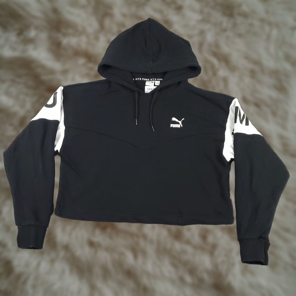 Puma Puma Womens Sweater XS Extra Small Black Crop Top Pullover Hoodie Size XS / US 0-2 / IT 36-38 - 1 Thumbnail