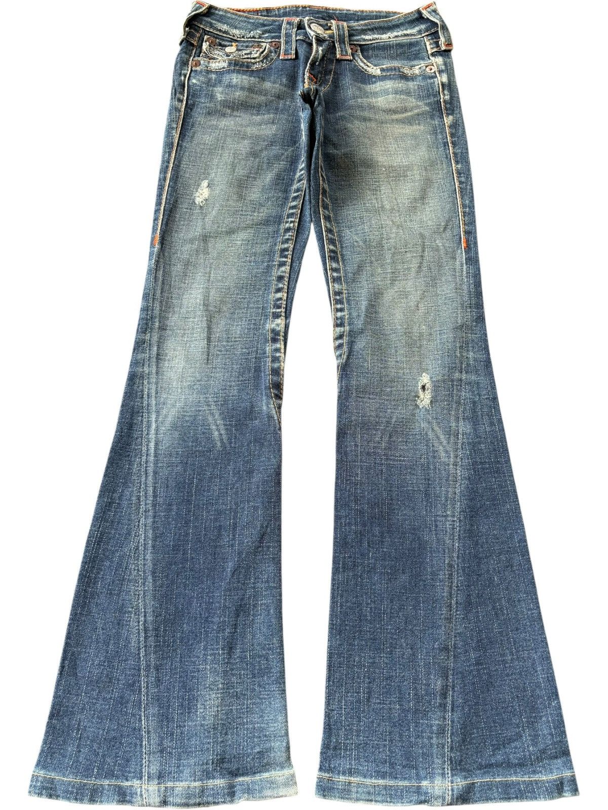 True Religion Vintage USA True Religion Joey Distressed Flare Jeans Size 26" / US 2 / IT 38 - 1 Thumbnail
