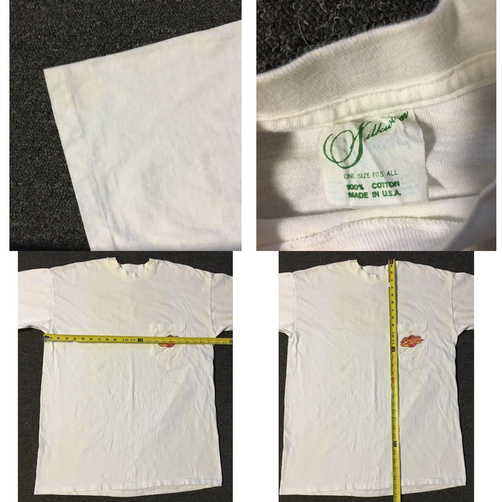 Camel VINTAGE Dakota Cigarettes Faded Distressed Shirt L White Men Short Sleeve 90s 80s Grunge Biker Rock USA Camels Size US L / EU 52-54 / 3 - 9 Thumbnail
