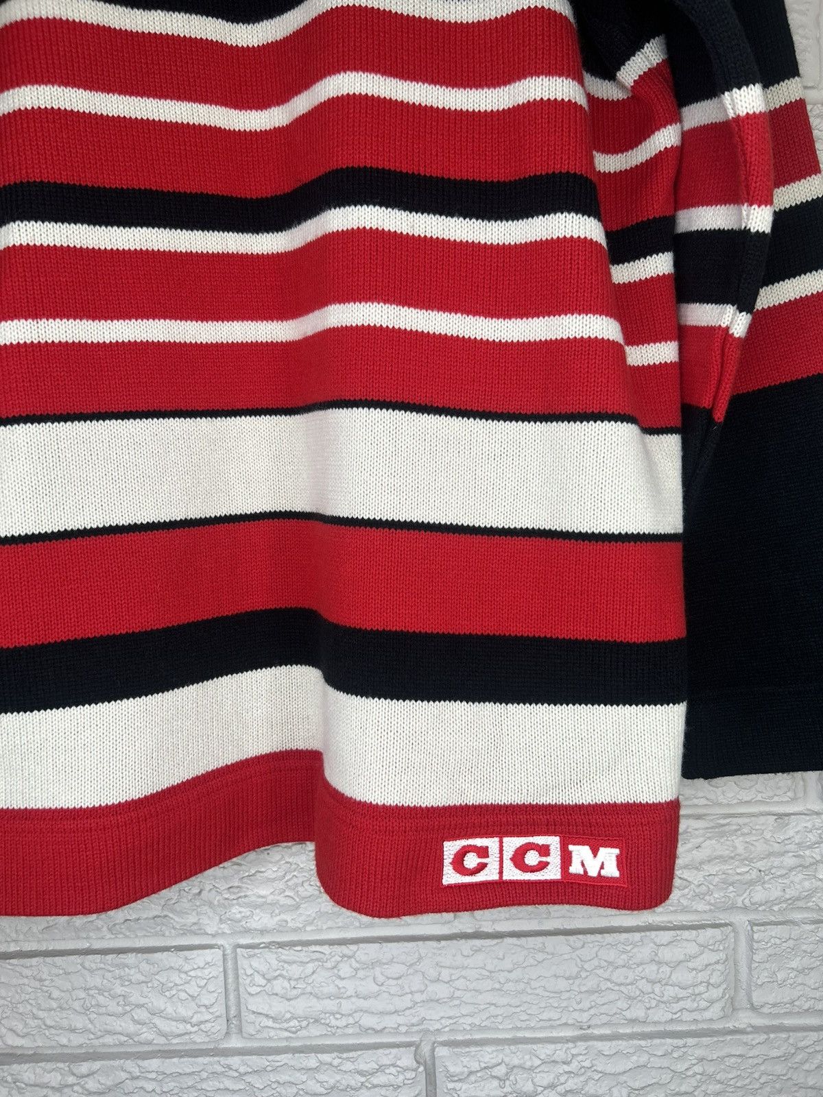 Ccm Vintage CCM Chicago Blackhawks Heritage Knit Jersey Size US L / EU 52-54 / 3 - 10 Thumbnail