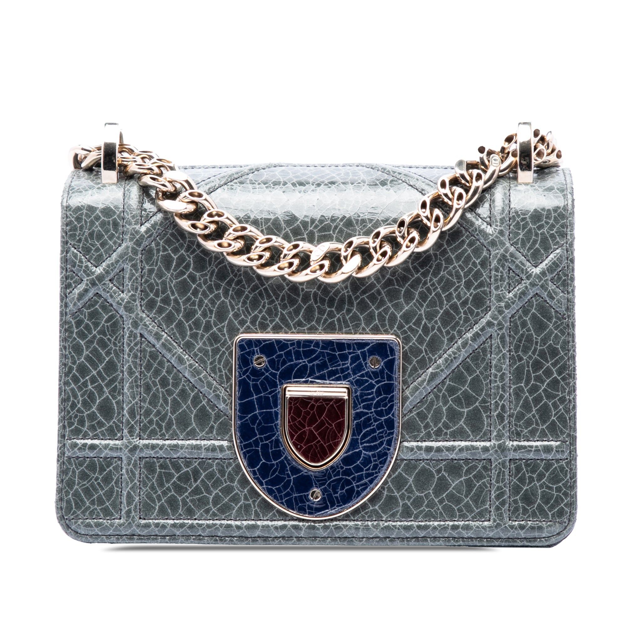 Dior Mini Crackled Deerskin Diorama Flap Size ONE SIZE - 1 Thumbnail