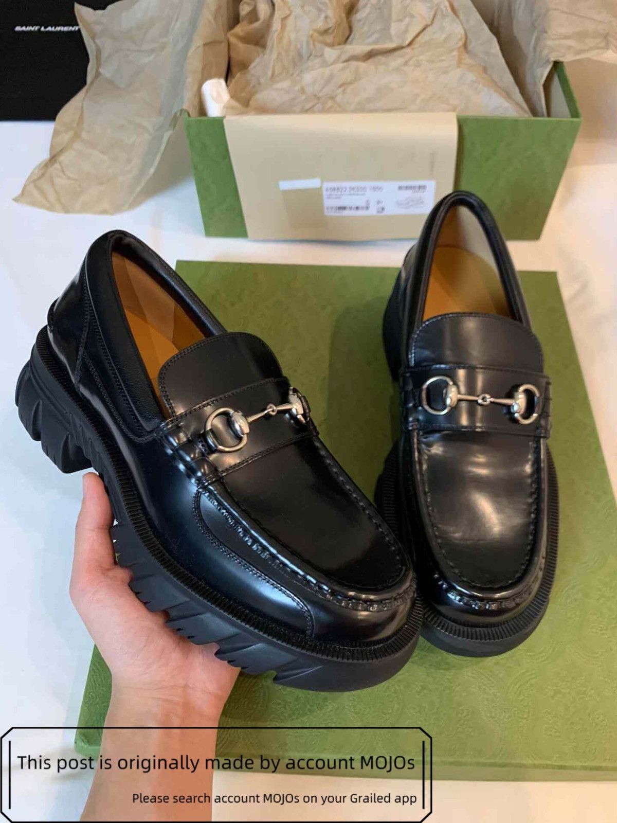 Gucci Brogue Leather Thesis Cutout Detail loafer sz 7 color black mspr $1410 NEW Gucci Gucci Brogue Leather Thesis Cutout Detail loafer sz 9  main image 3