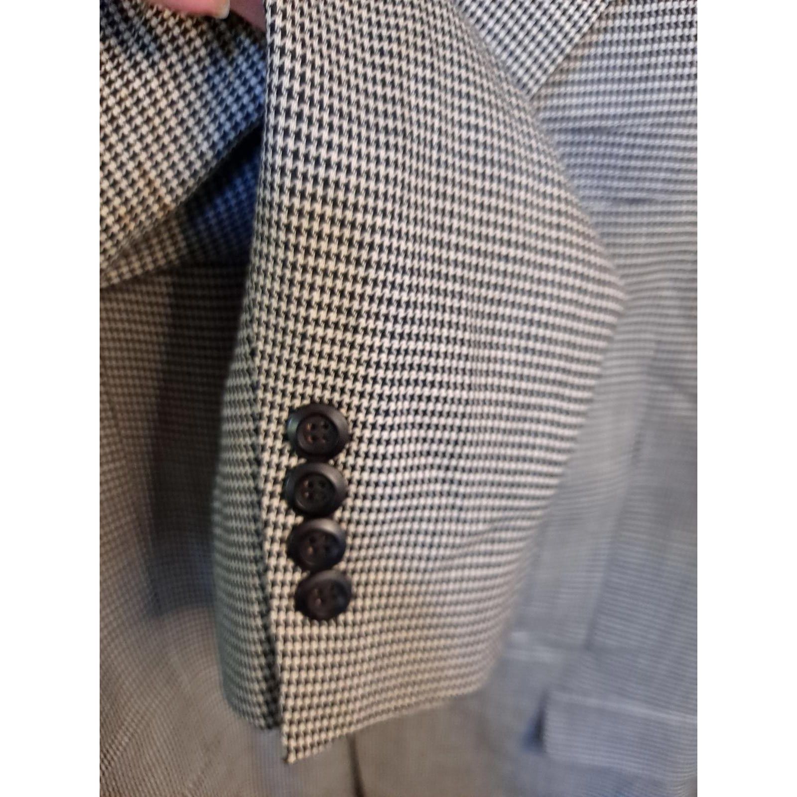 Jones New York New Jones New York Blazer Black and White Check Size 38 Reg Size 38R - 4 Thumbnail