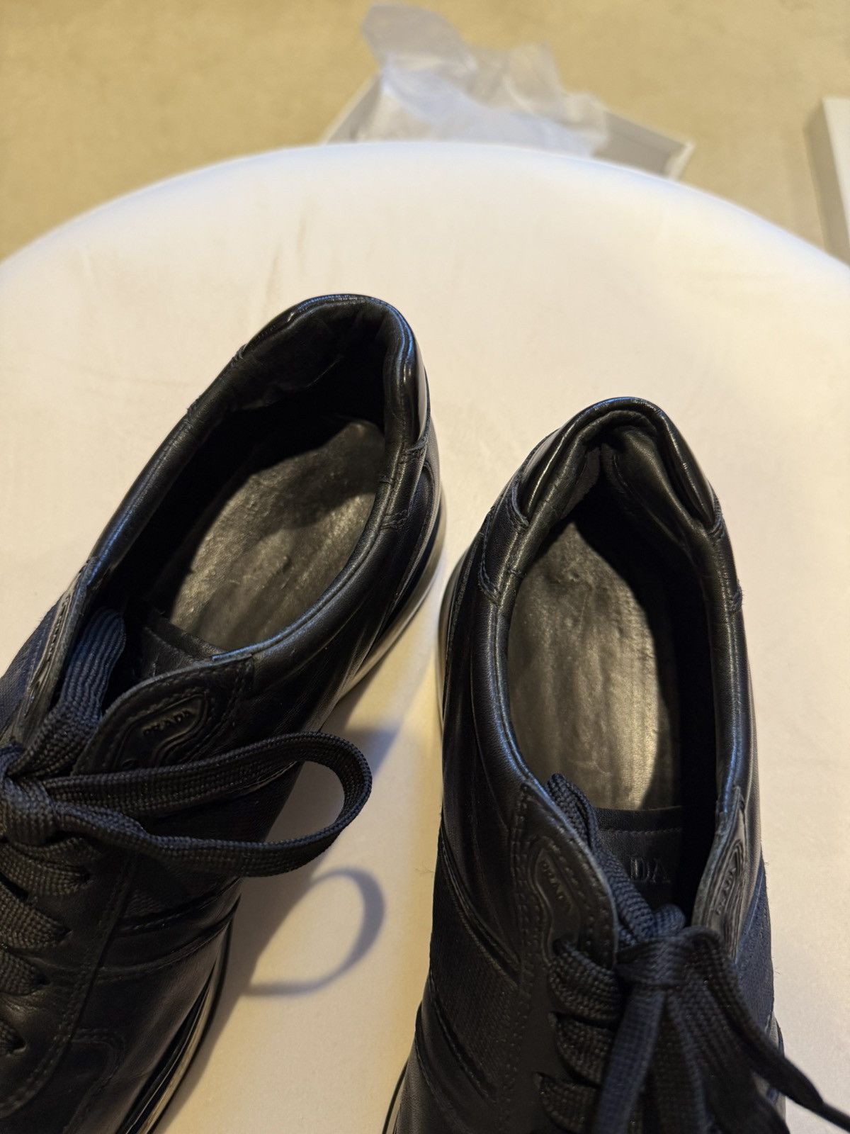 Prada 🔥 Prada Leather Low Top Sneakers Size US 7 / EU 40 - 6 Thumbnail