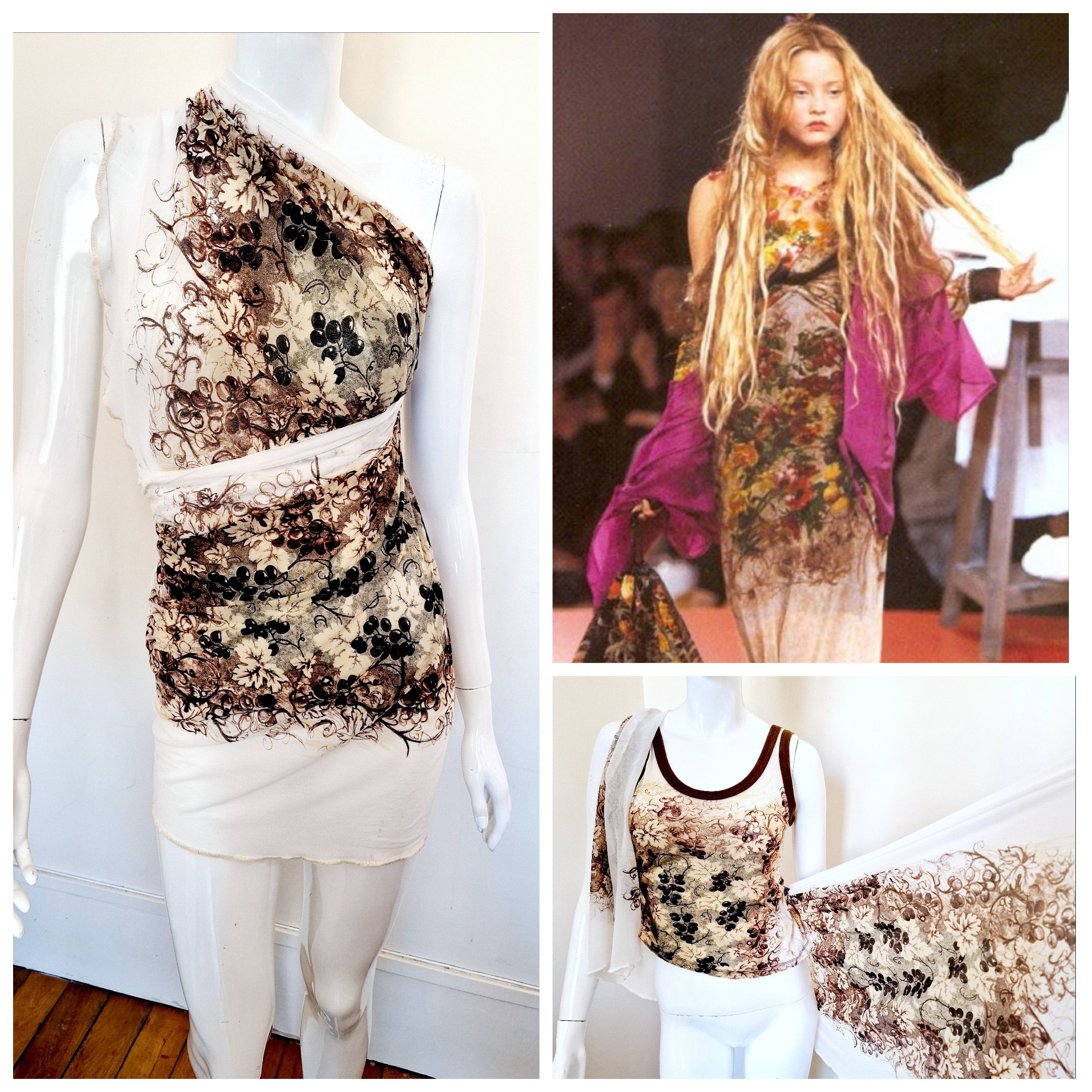 Jean Paul Gaultier Jean Paul Gaultier Grape 1999 S/S Pareo 2 Piece Dress Size M / US 6-8 / IT 42-44 - 1 Thumbnail