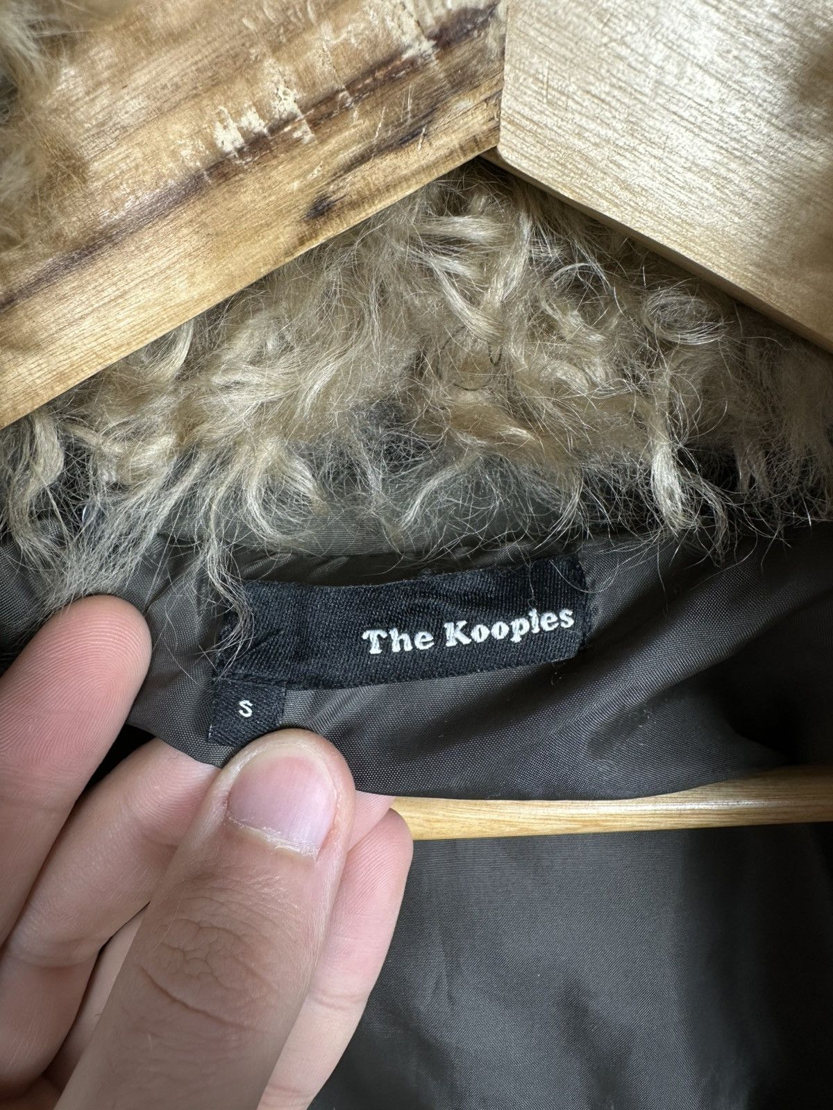 The Kooples The Kooples Down Jacket Puffer Parka Shearling Fur Khaki Size S / US 4 / IT 40 - 11 Thumbnail