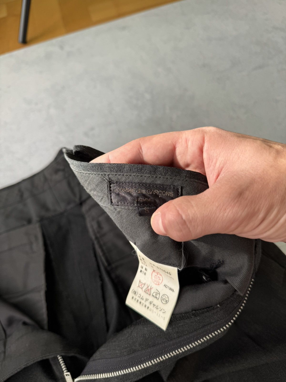 Comme des Garcons VTG 1989 Comme des Garcon Mens Wool Black Trouser Pants Size US 30 / EU 46 - 8 Thumbnail
