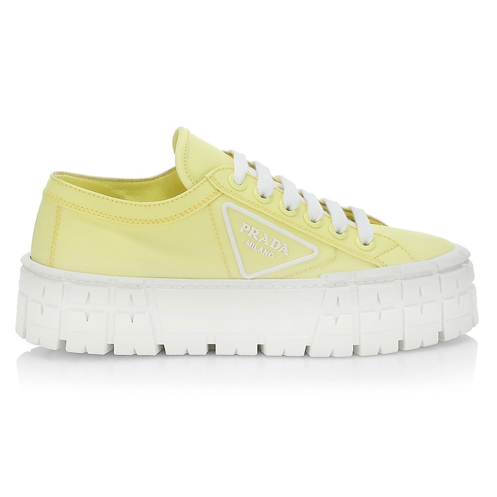 Nylon Platform Lug Sole Flat Low Top Trainer Sneaker 36