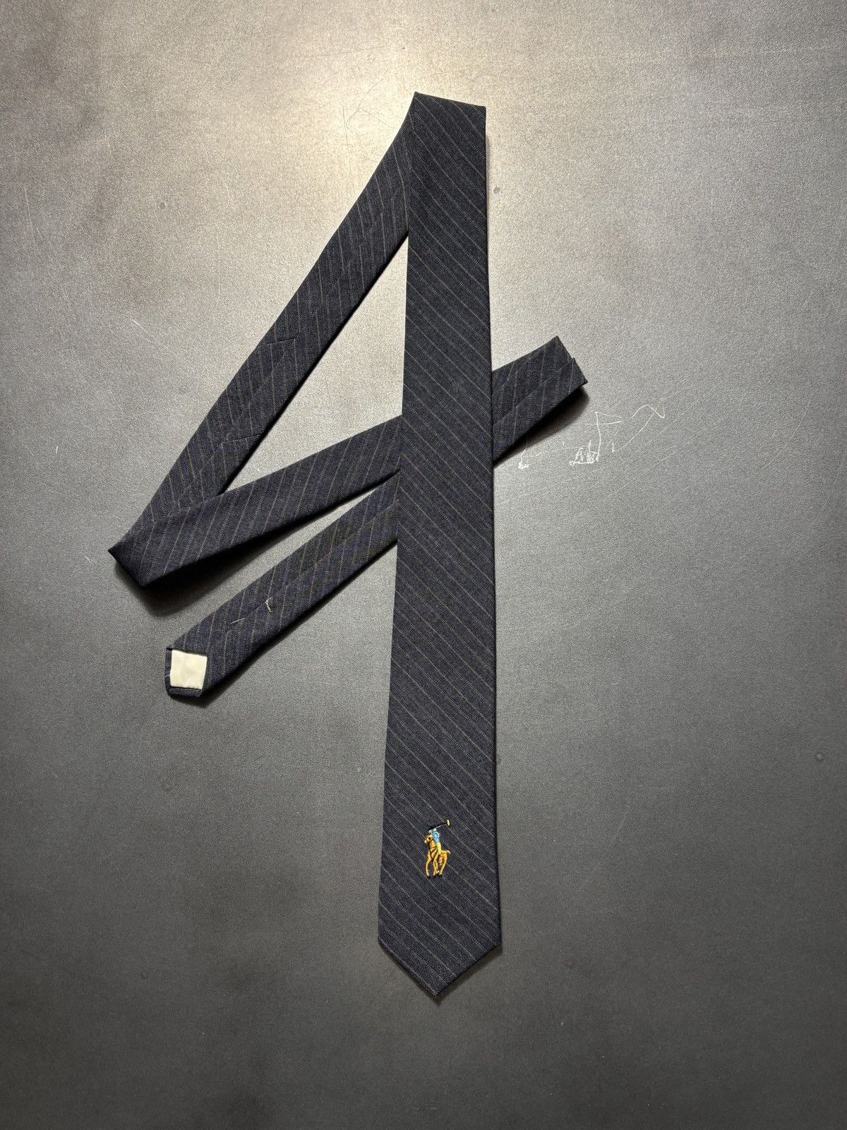 Vintage Vintage Polo Ralph Lauren Necktie Horseman Logo Tie Wool 90s Size ONE SIZE - 11 Thumbnail