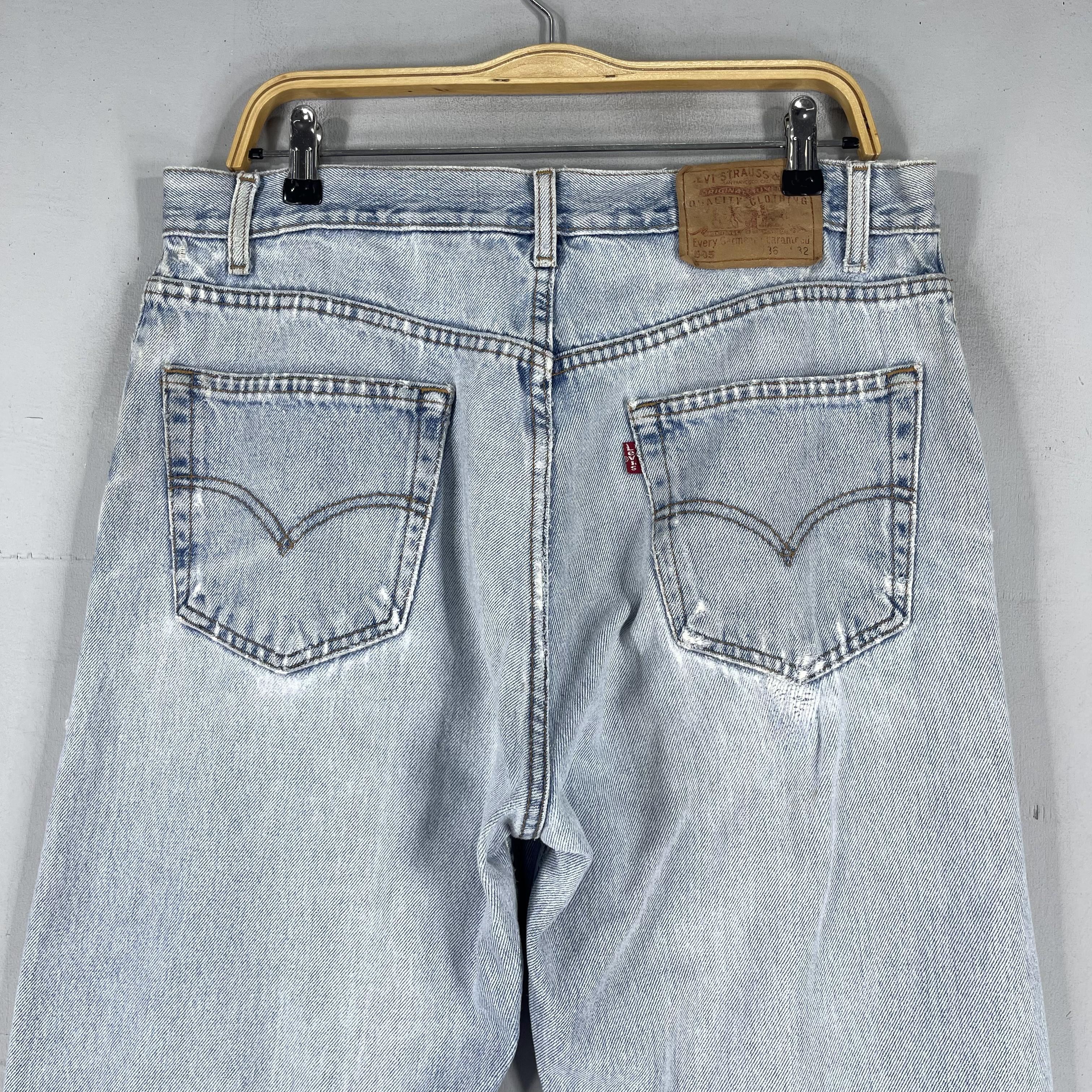 Levi's × Levi's Vintage Clothing Vintage Levis 505 Distressed Dirty Knee Ripped Jeans Size US 35 - 9 Thumbnail