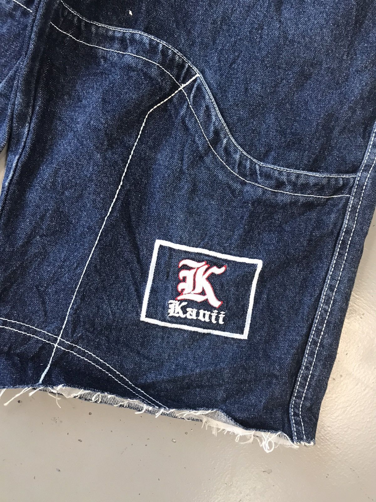 Southpole Vintage Kani SpellOut embroidered denim jort Size US 34 / EU 50 - 4 Thumbnail