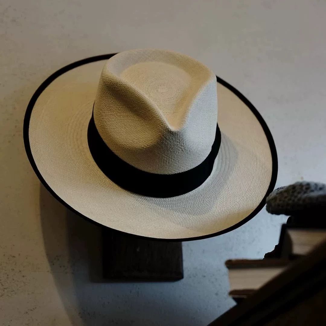 THE H.W.DOG&CO. H.W.DOG New Wide-Brim Silk Edge Panama Hat Size ONE SIZE - 1 Thumbnail