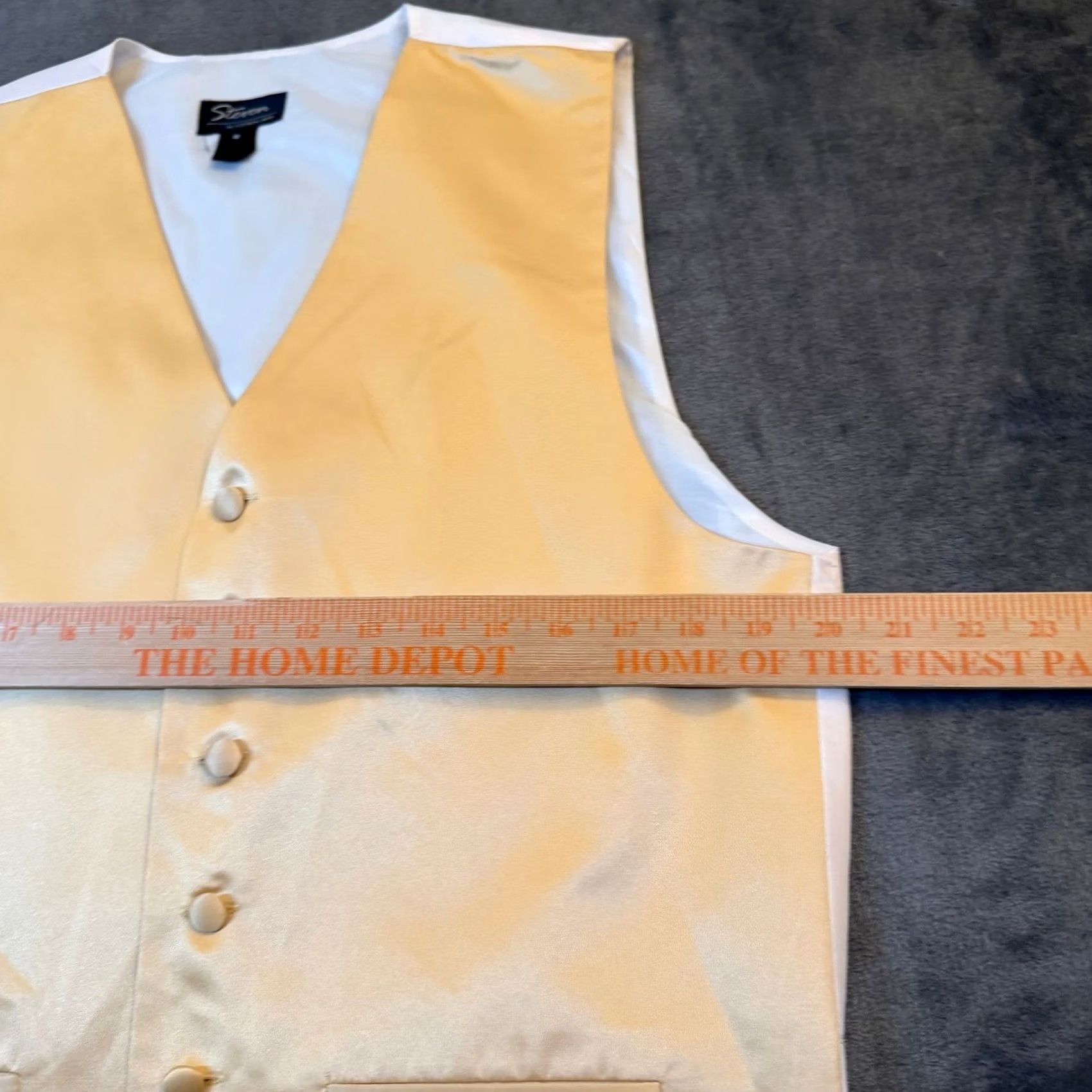 Vintage Steven Land Formal Tuxedo Vest Mens Small Gold Satin Adjustable Back Strap Adjustable Strap Vest Satin Finish Size US S / EU 44-46 / 1 - 5 Thumbnail