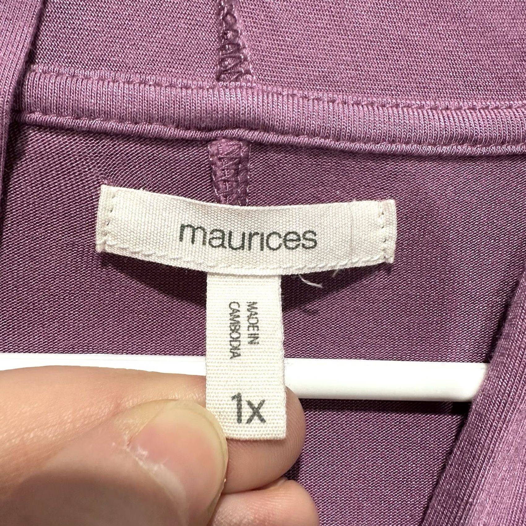 Vintage Maurices Cardigan Womens 1X Plus Pink Open Front Long Sleeve Stretch EUC Cardigan Size XL / US 12-14 / IT 48-50 - 3 Thumbnail